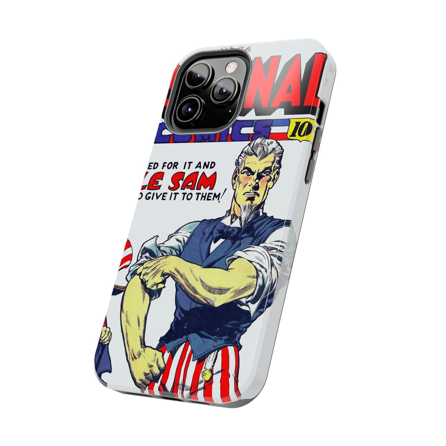 Vintage Comic Art Durable Phone Cases - Old School Male 