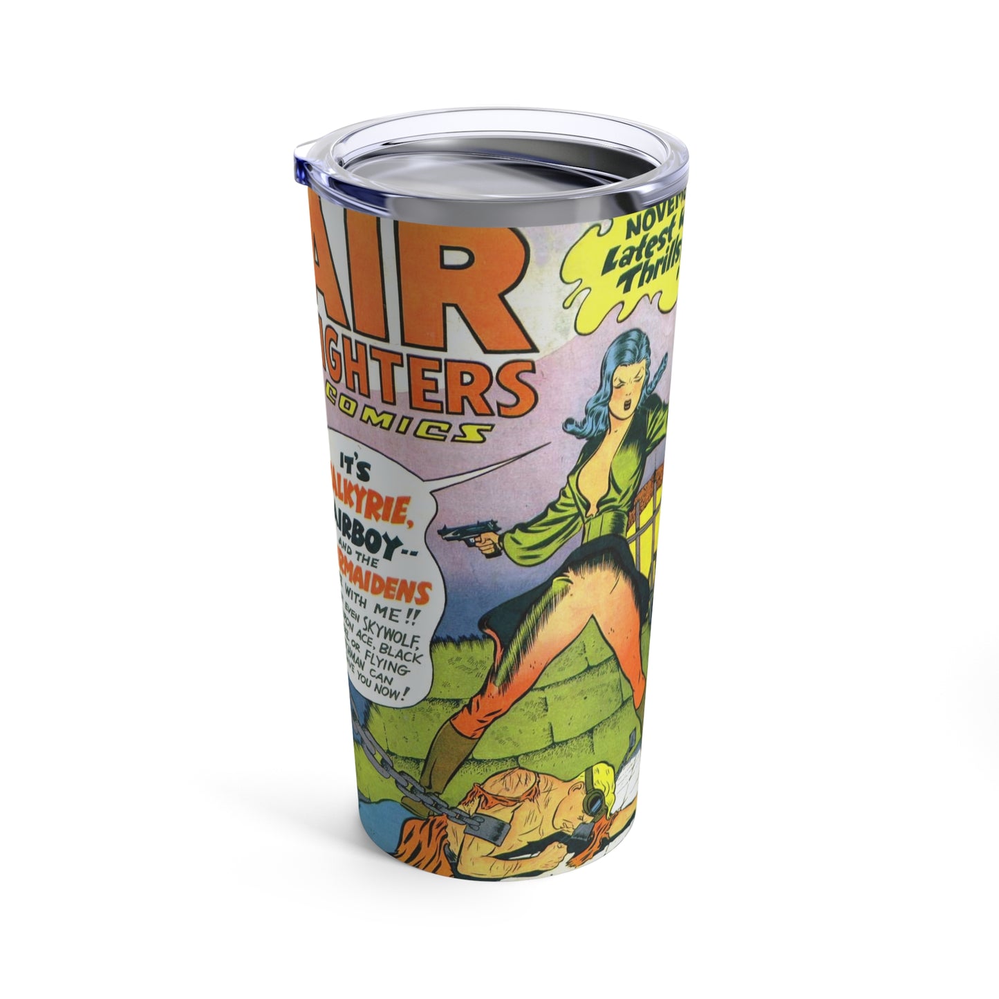 Vintage Air Fighters 20oz Comic Cover Tumbler