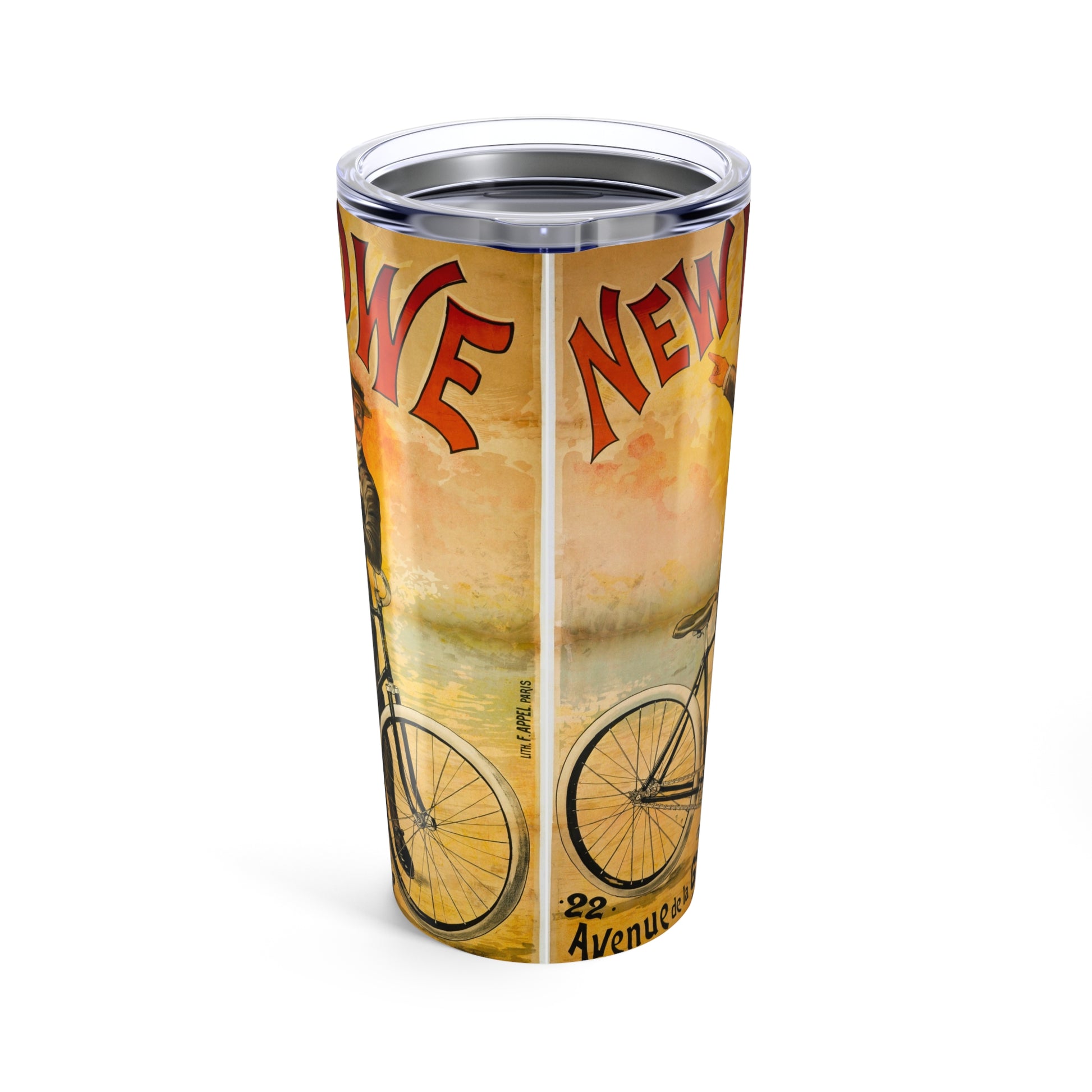 Vintage Bicycle Art 20oz Insulated Tumbler - Old School Male 