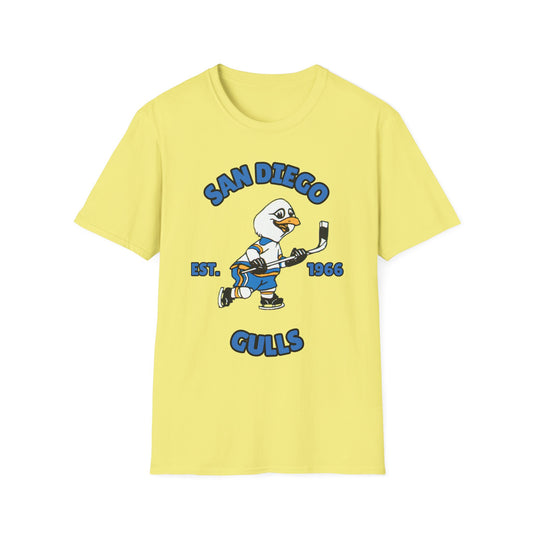 San Diego Gulls Unisex Softstyle T-Shirt - Old School Male 