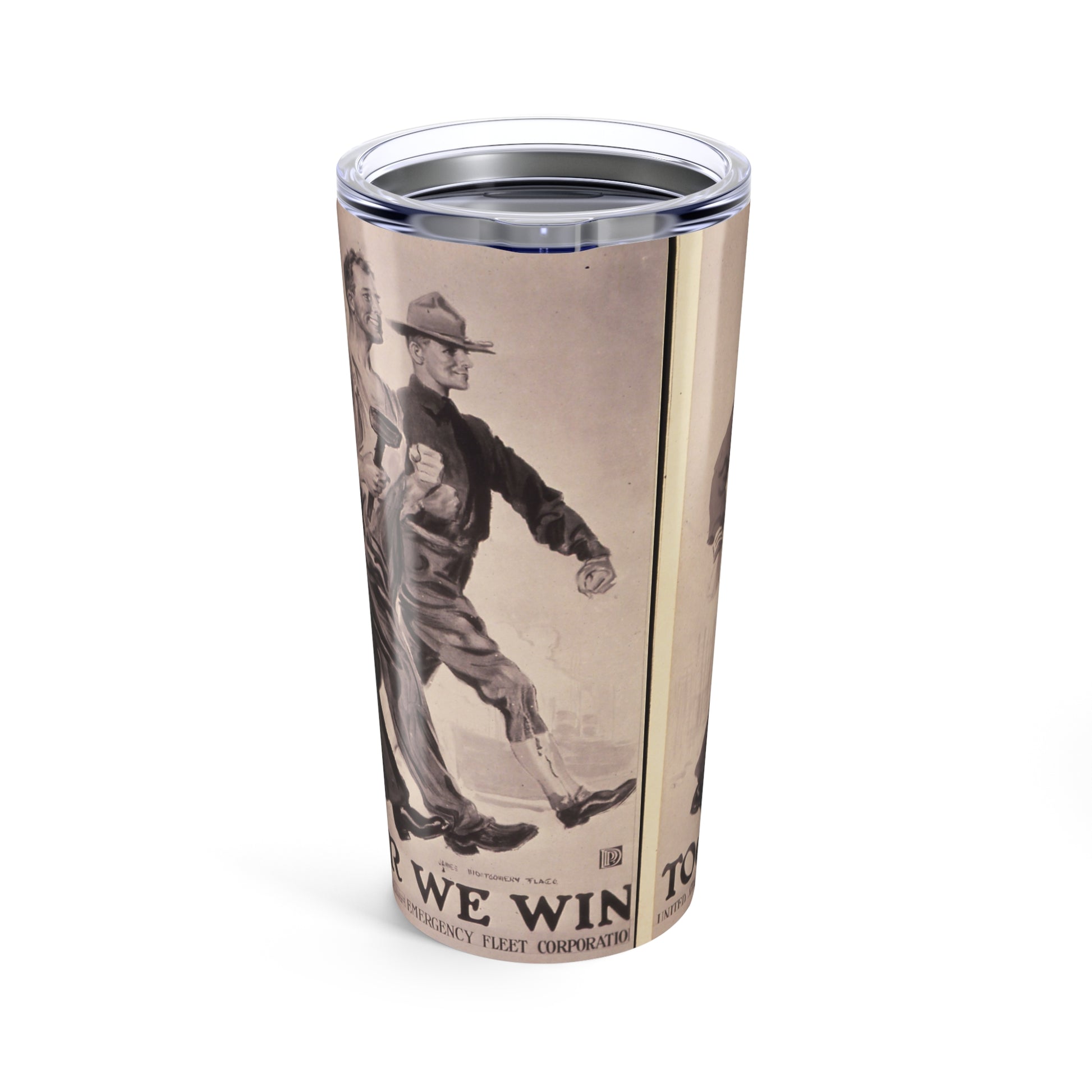 Retro WWII Insulated Tumbler 20oz - Old School Male 