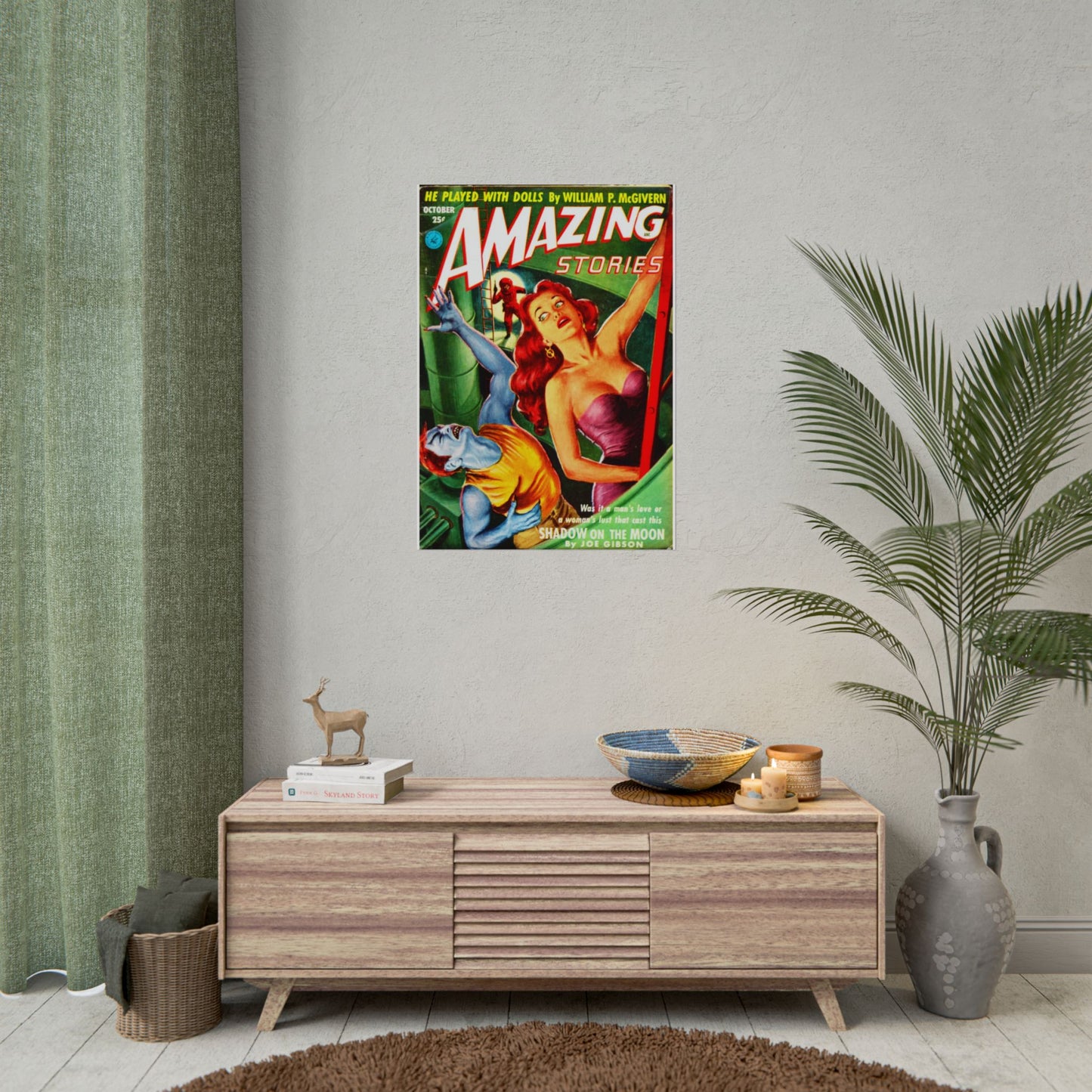 Retro Amazing Stories Cover Poster Print