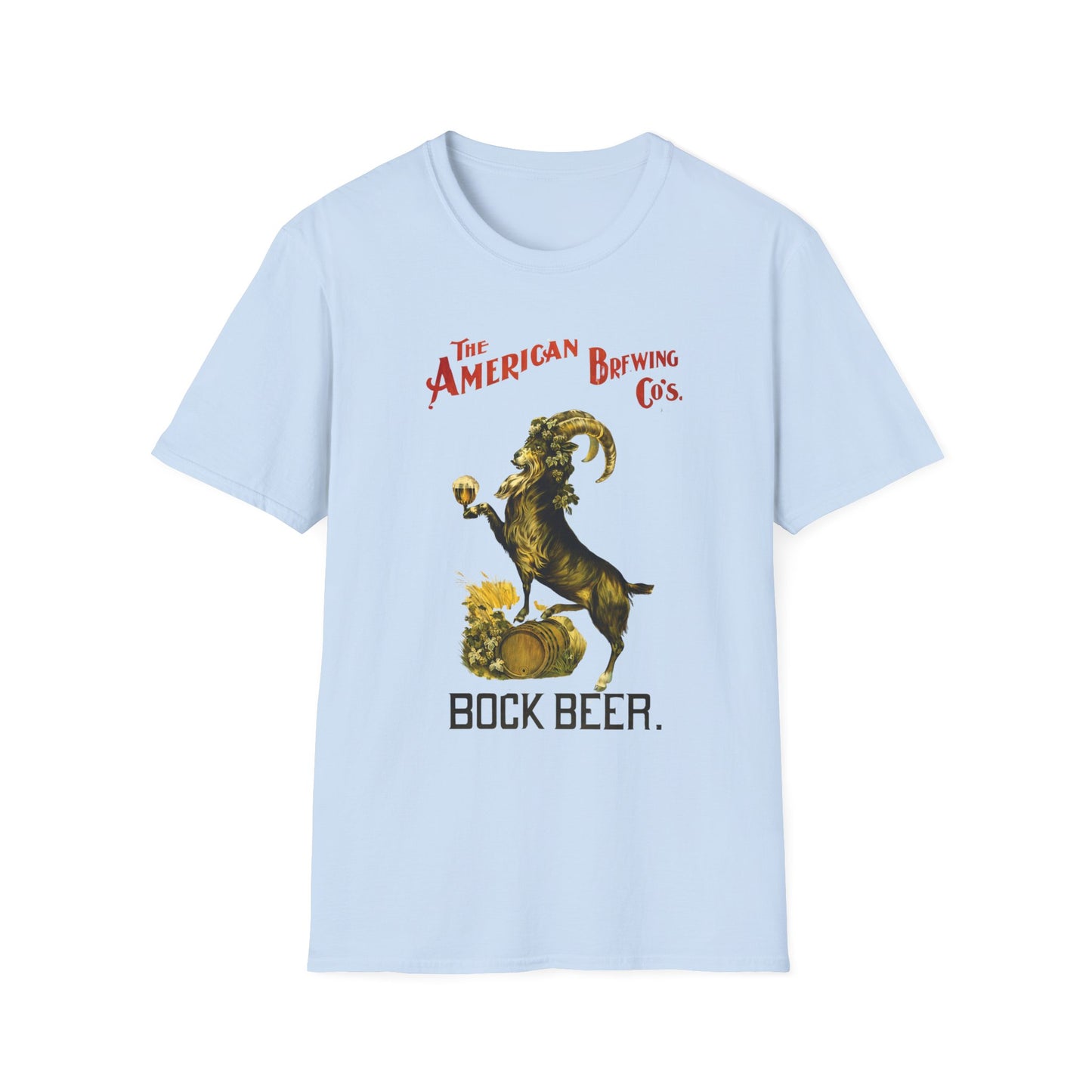 Bock Beer T-Shirt for Goat Lovers - Softstyle Unisex Tee, Comfortable 100% Cotton