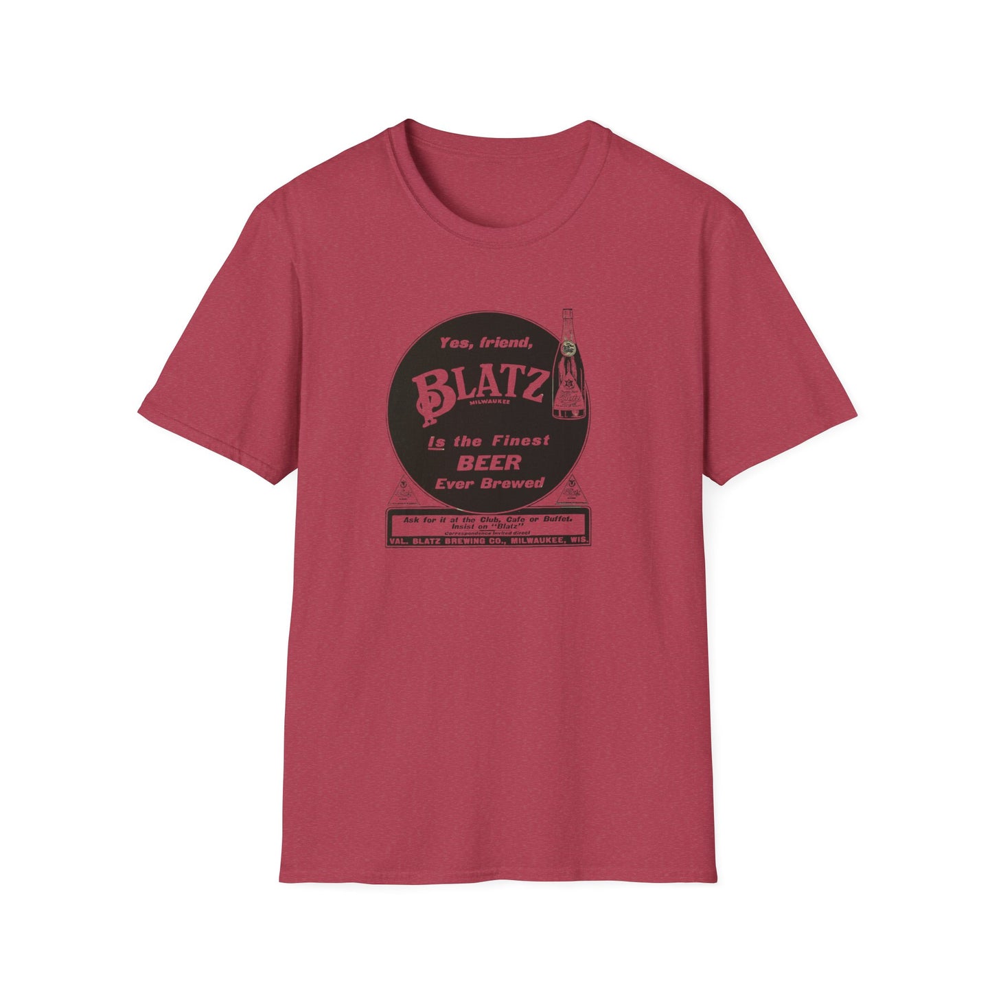 Vintage Blatz Brewing T-Shirt | 100% Cotton Retro Tee for Beer Lovers & Collectors