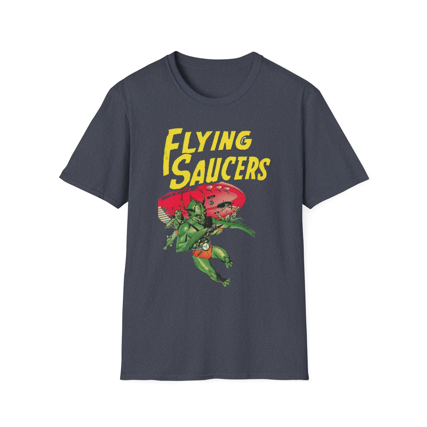 Vintage Sci-Fi T-Shirt - 100% Cotton Unisex Tee with Iconic Flying Saucers Design