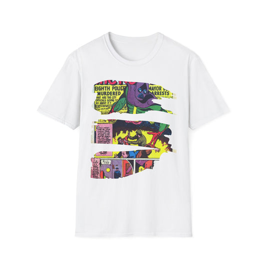 Vintage Comic Art Unisex Soft Cotton Tee - Old School Male 