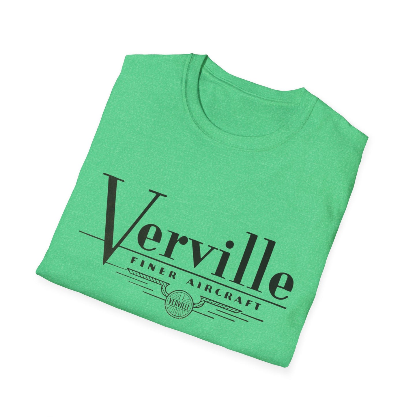 Soar In Style: Vintage Verville Aircraft Logo Tee For Aviation Aficionados