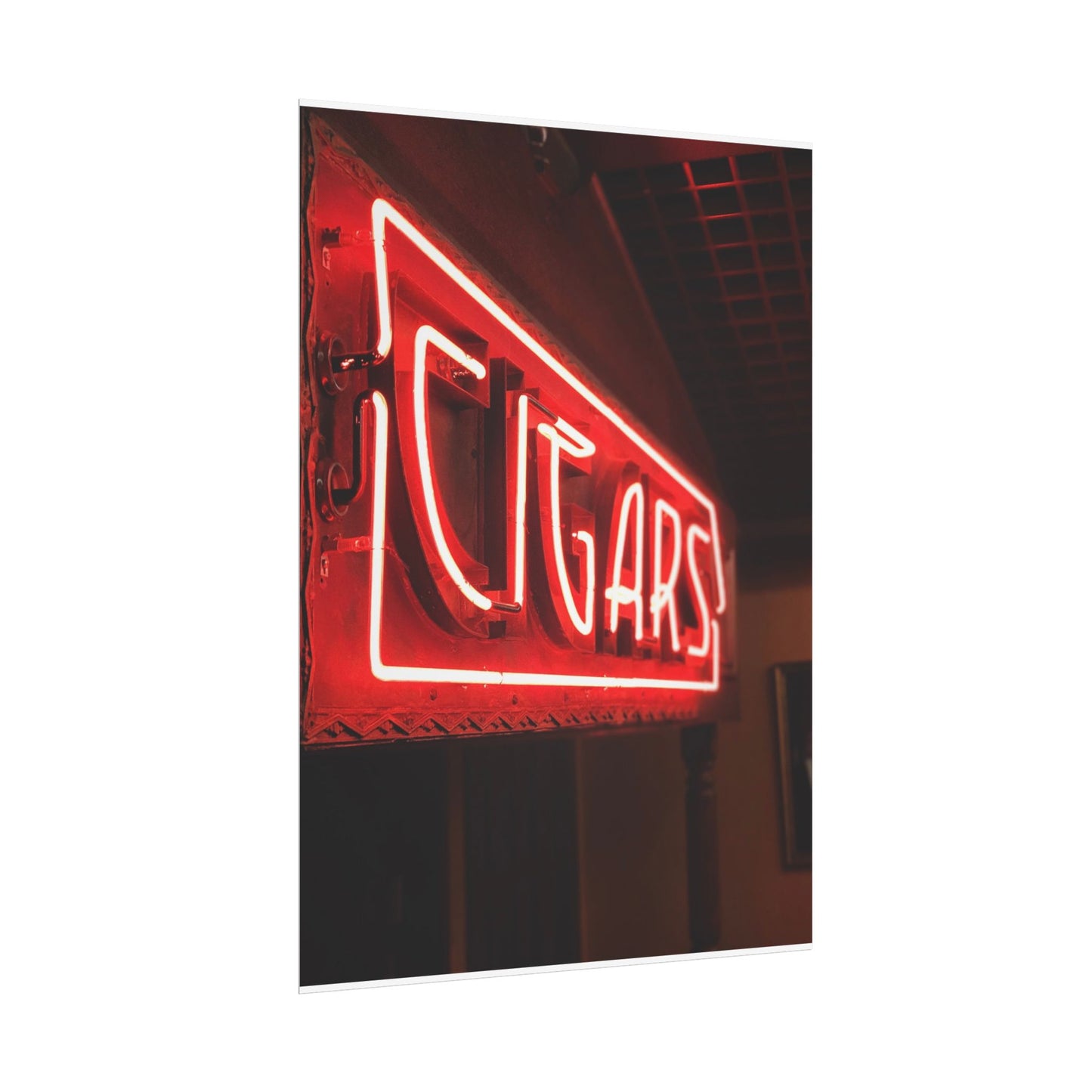 Neon Cigar Sign Poster