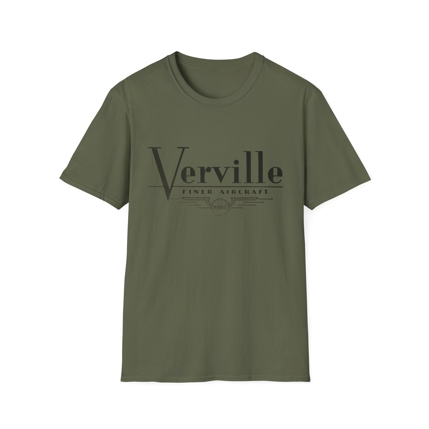 Soar In Style: Vintage Verville Aircraft Logo Tee For Aviation Aficionados