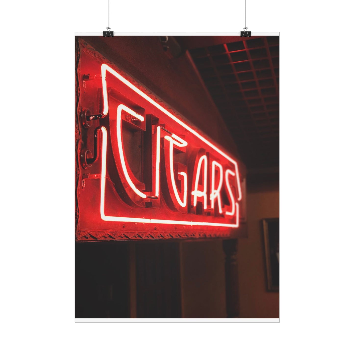 Neon Cigar Sign Poster