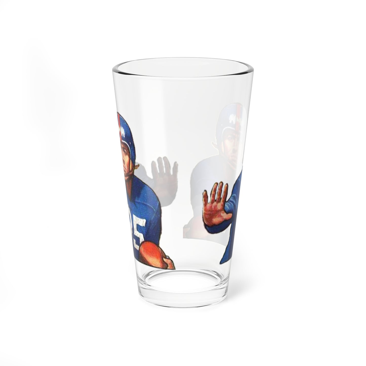 Vintage Gene Roberts Football Hero Pint Glass