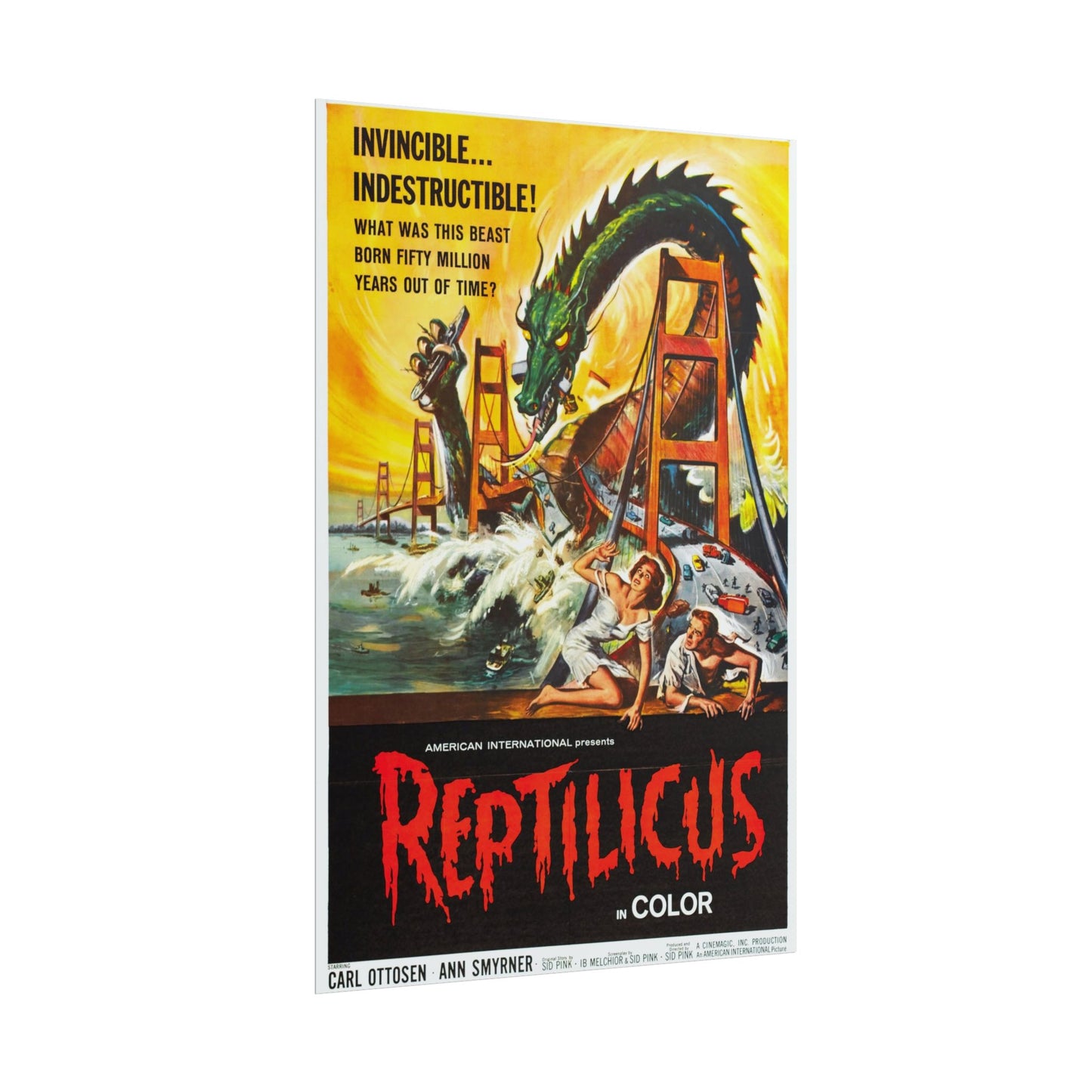 Poster Print - Classic Monster film Reptilicus Movie