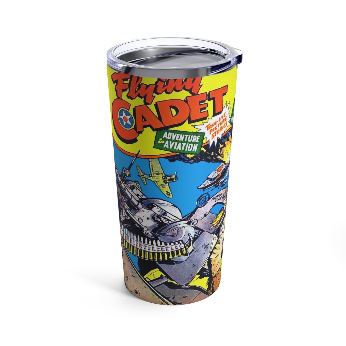 20oz Retro Cadet Comic Book Tumbler for Adventurous Hydration - Old School Male 