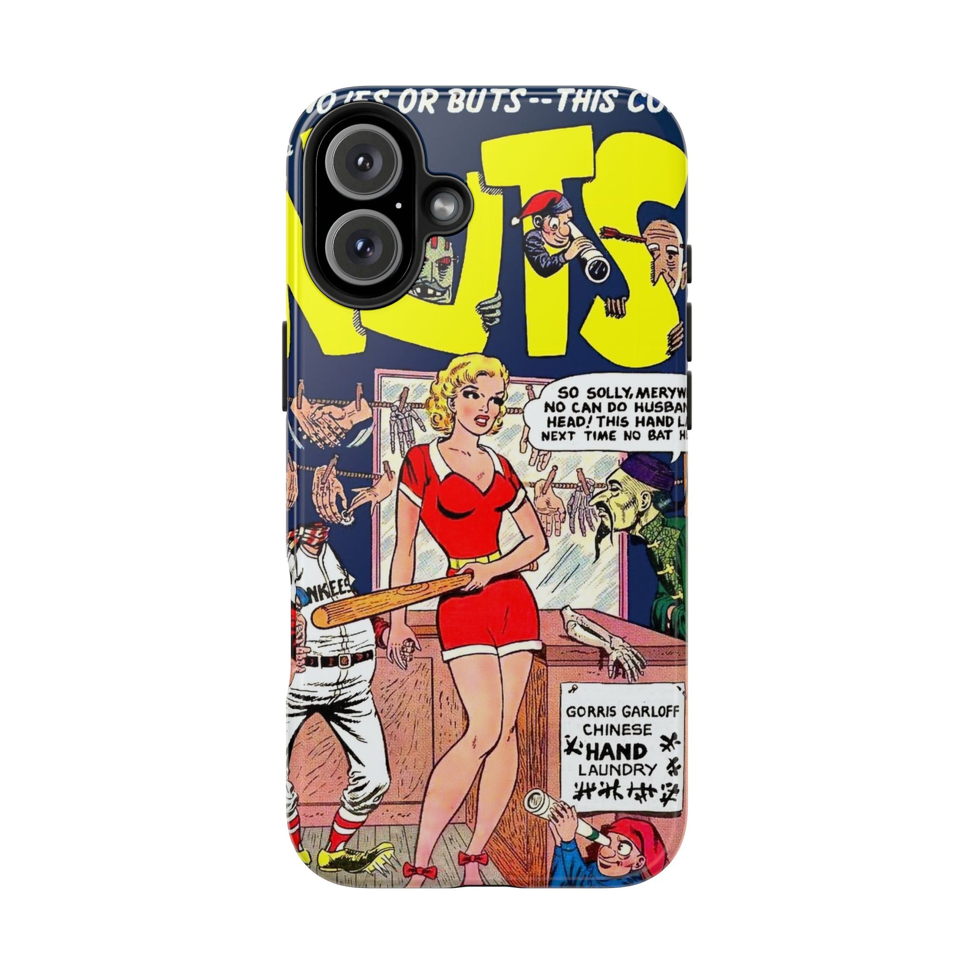 Vintage Comic Book Inspired Tough Phone Cases - Old School Male 