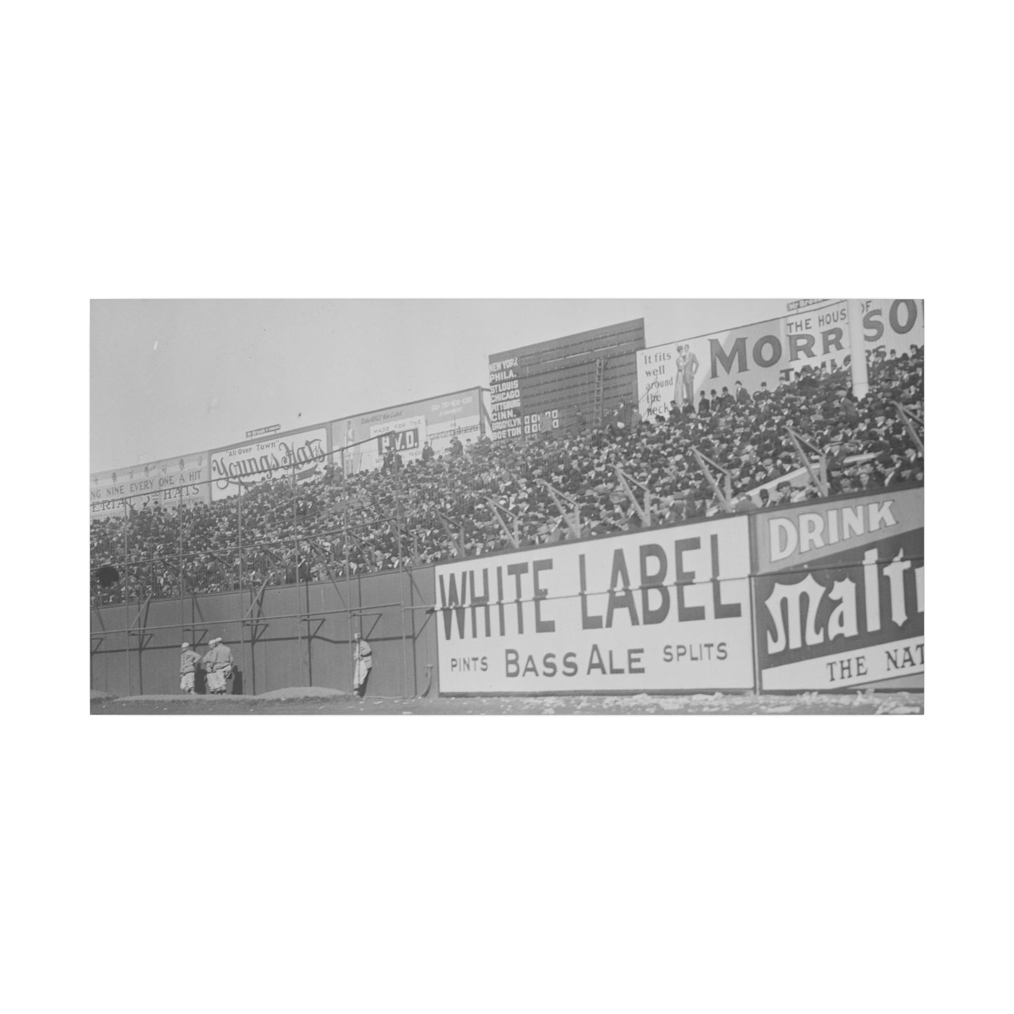 Vintage Bleachers at the Polo Grounds in NYC Canvas Print - Old School Male 