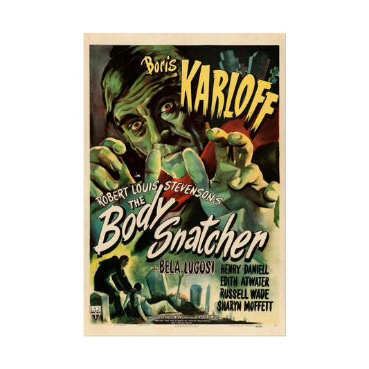 Vintage Horror Movie Rolled Posters, The Body Snatcher Boris Karloff Film Print, Wall Decor, Halloween Gift, Classic Movie Poster - Old School Male 