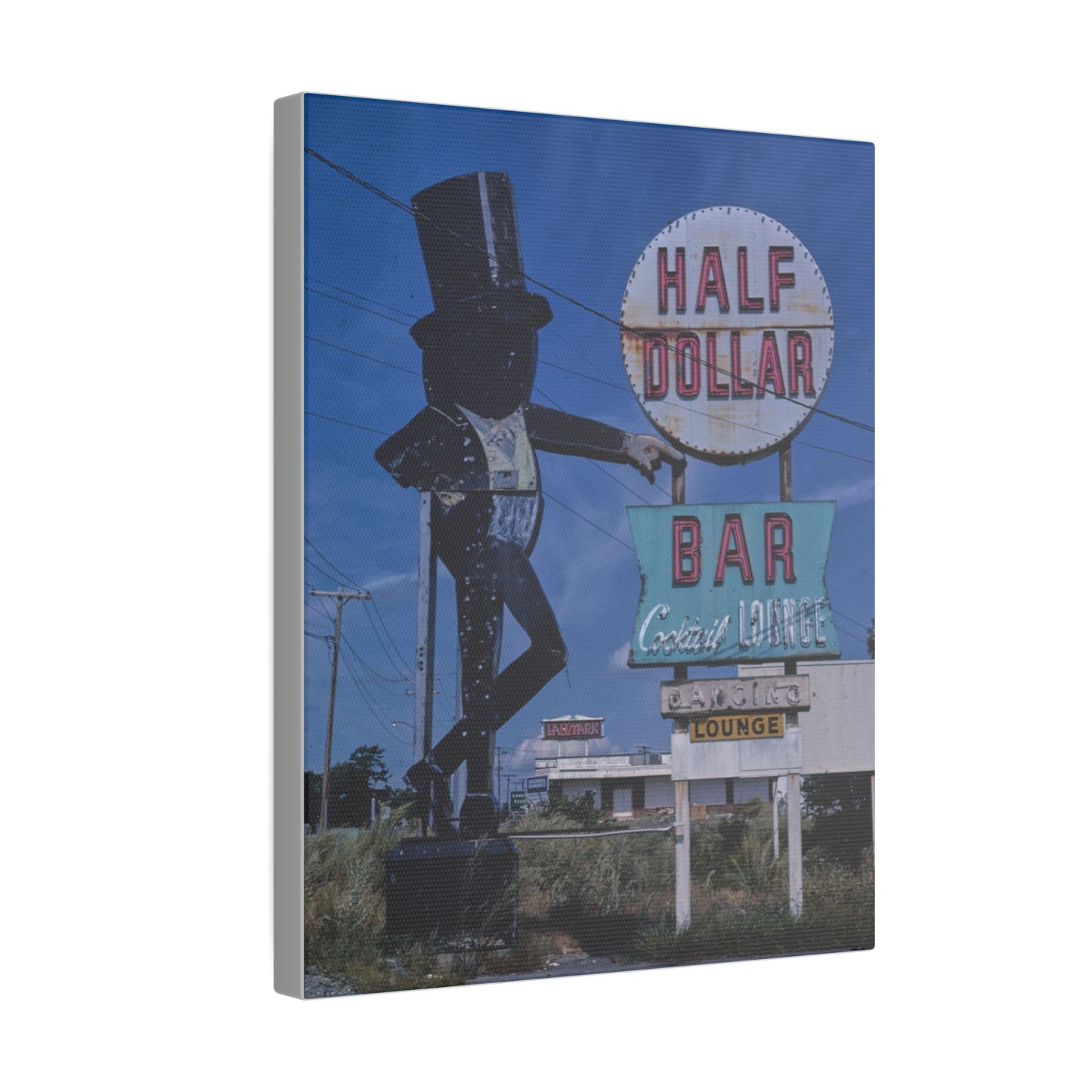 Retro Abandoned Half Dollar Bar Canvas Print