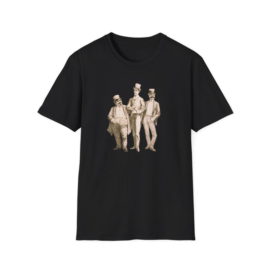 Three Classy Gentlemen Unisex Ultra-Comfort Cotton Tee - Old School Male 