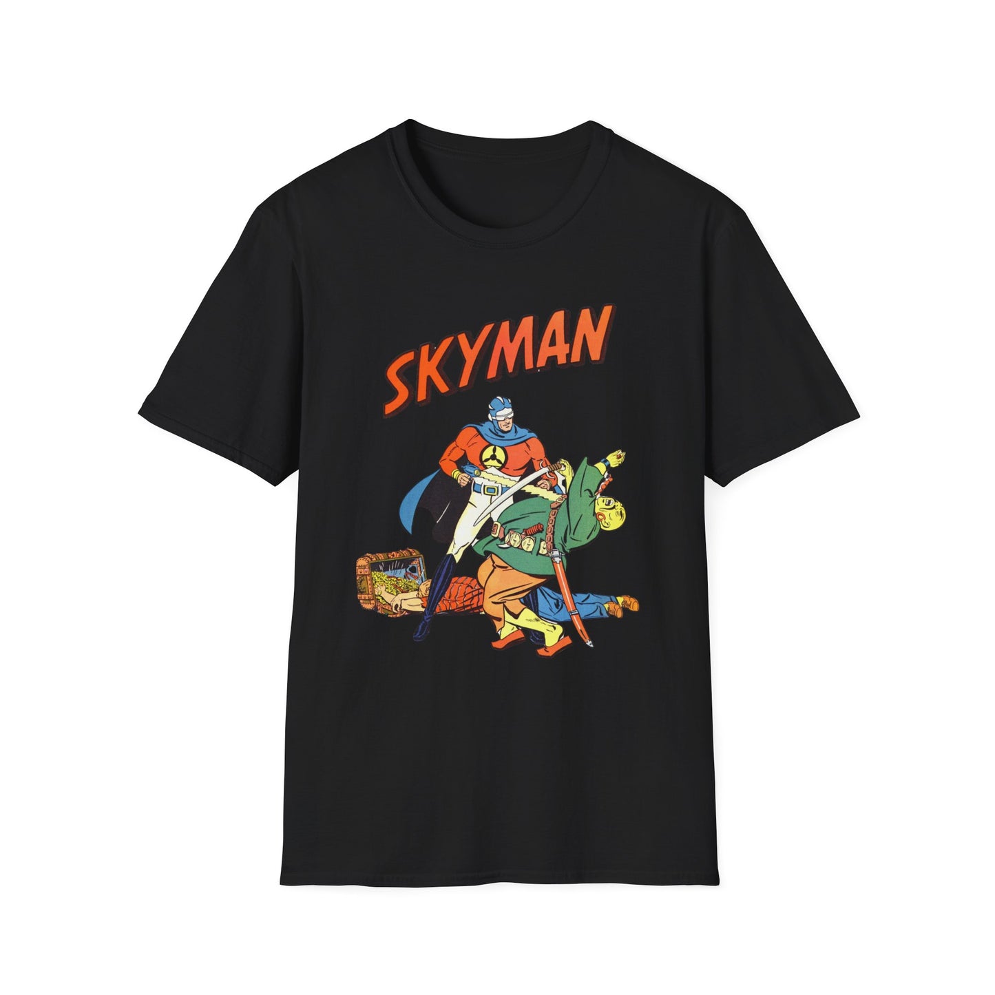 Vintage Comic T-Shirt: 100% Cotton Skyman Graphic Tee for Nostalgic Comic Fans