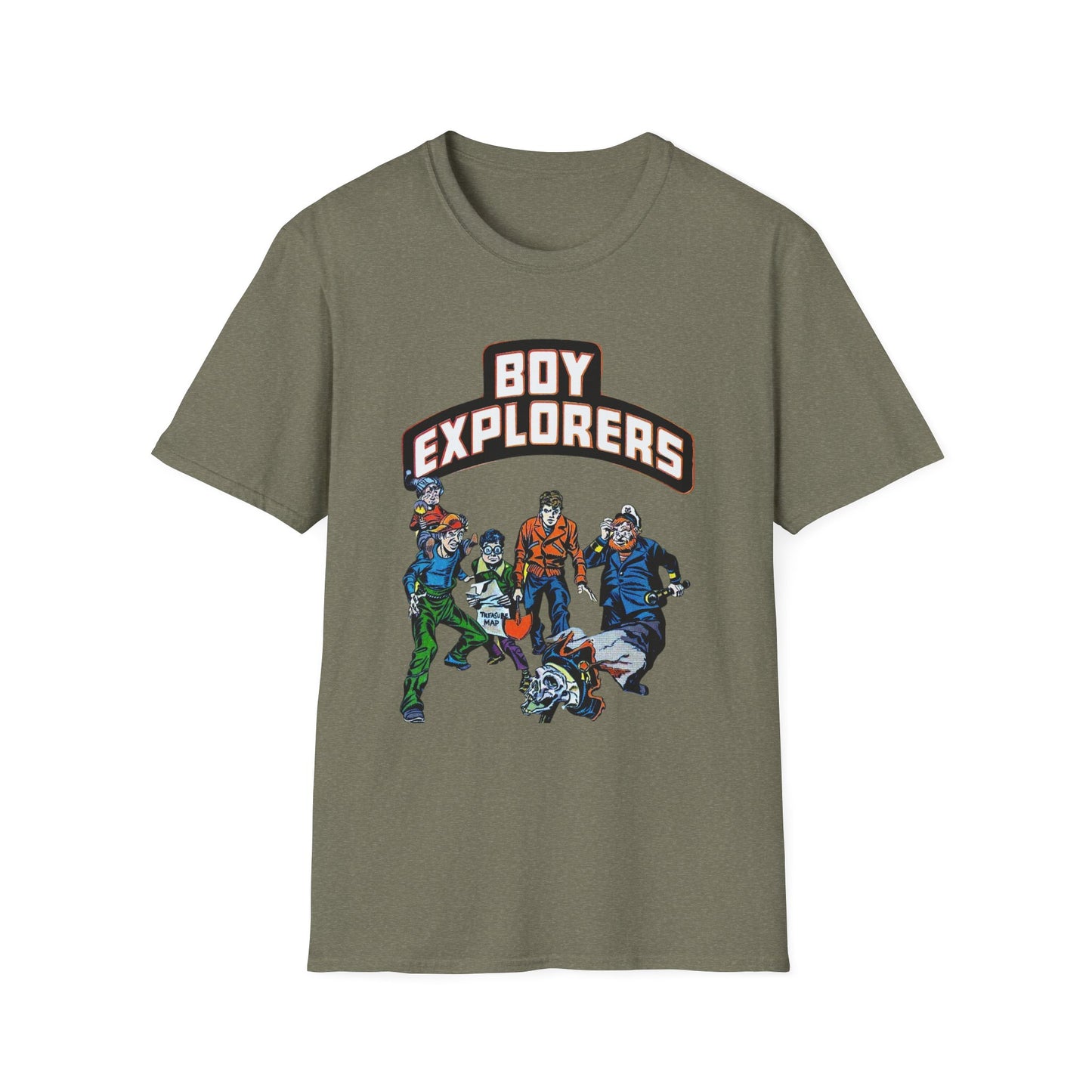 Retro Comic Book Shirt - Softstyle Cotton Tee for Adventure Seekers and Nostalgia Lovers