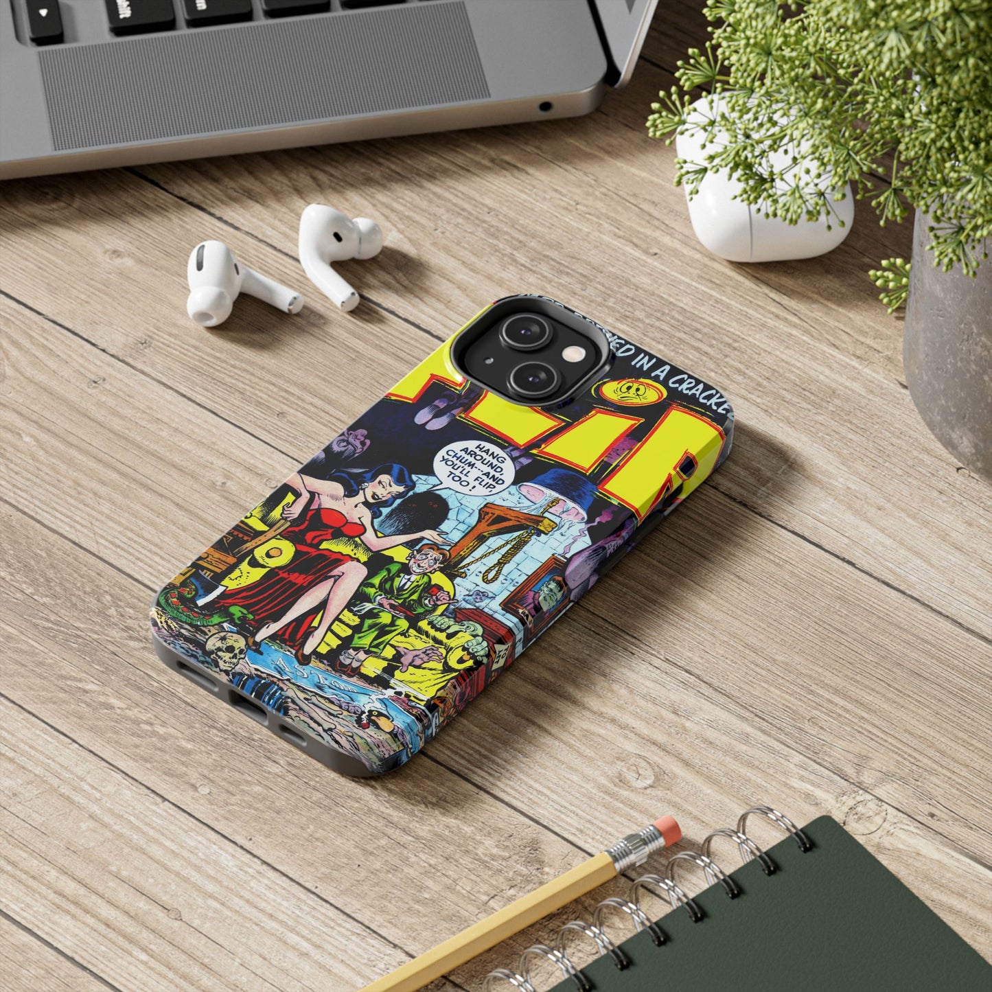 Vintage Comic Book Style Heavy-Duty Phone Cases - Old School Male 