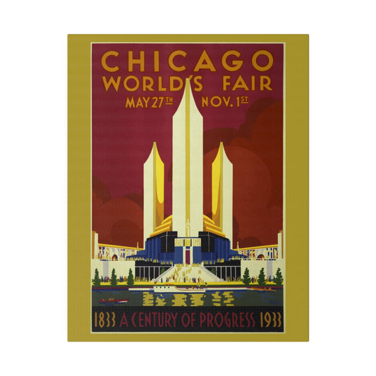 1933 Chicago World's Fair Canvas Print - Old School Male 