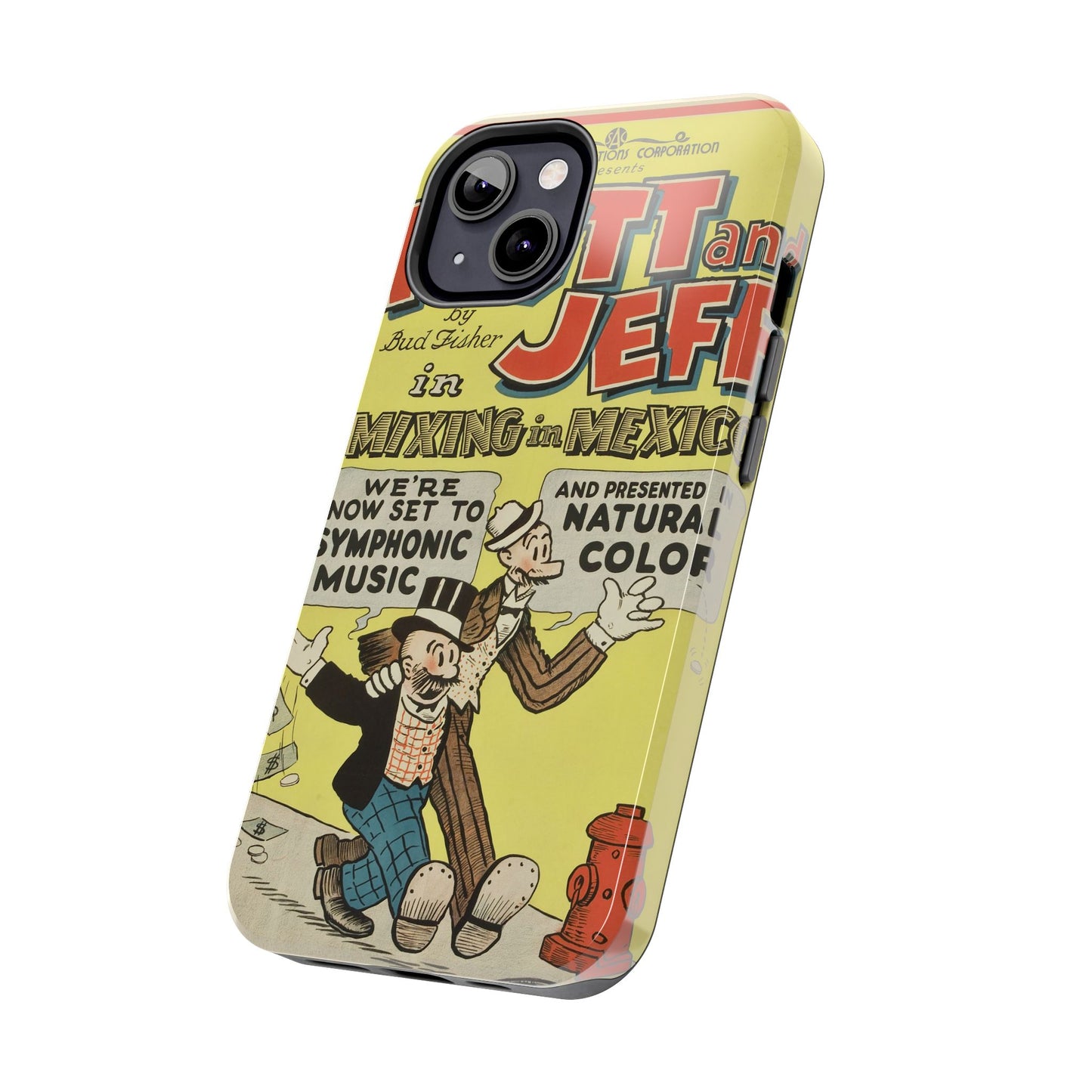 Durable Mutt and Jeff Phone Protection Cases - Old School Male 