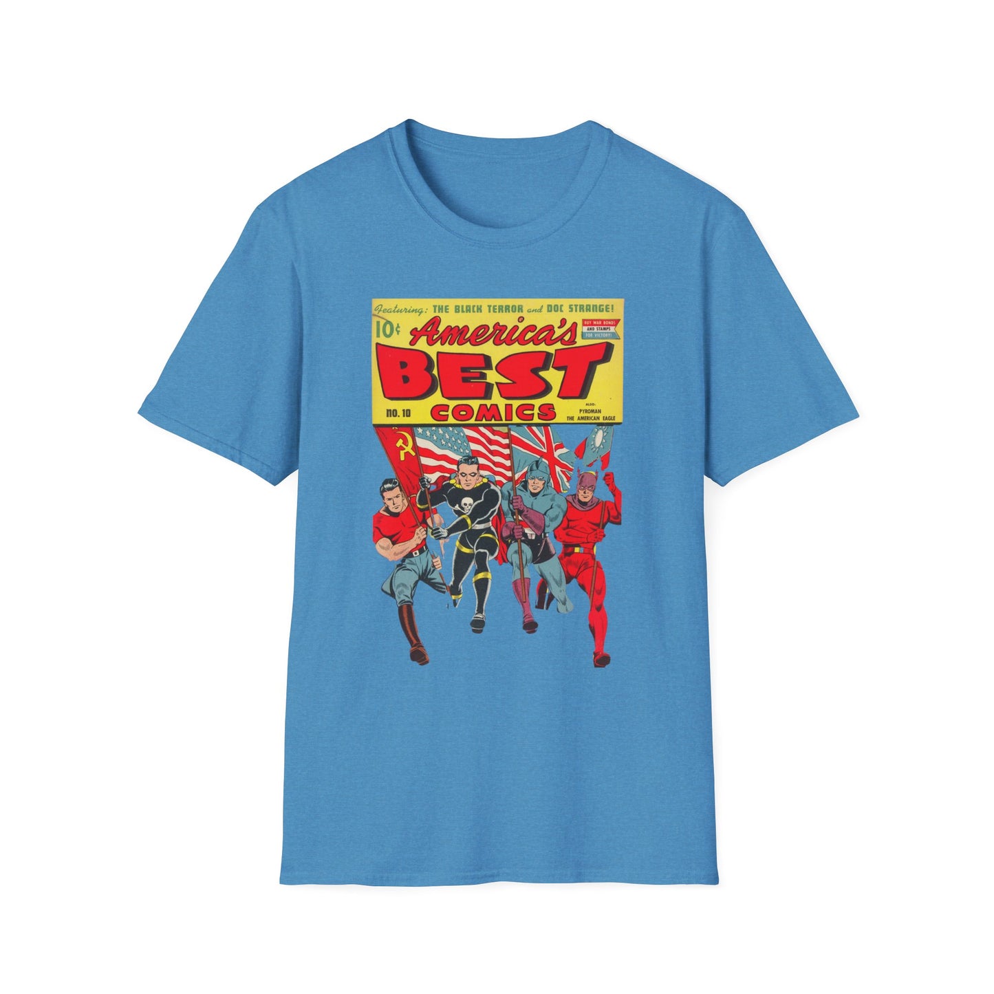 Retro America's Best Comic Book T-Shirt - Unisex Softstyle Tee for Comic Fans & Enthusiasts