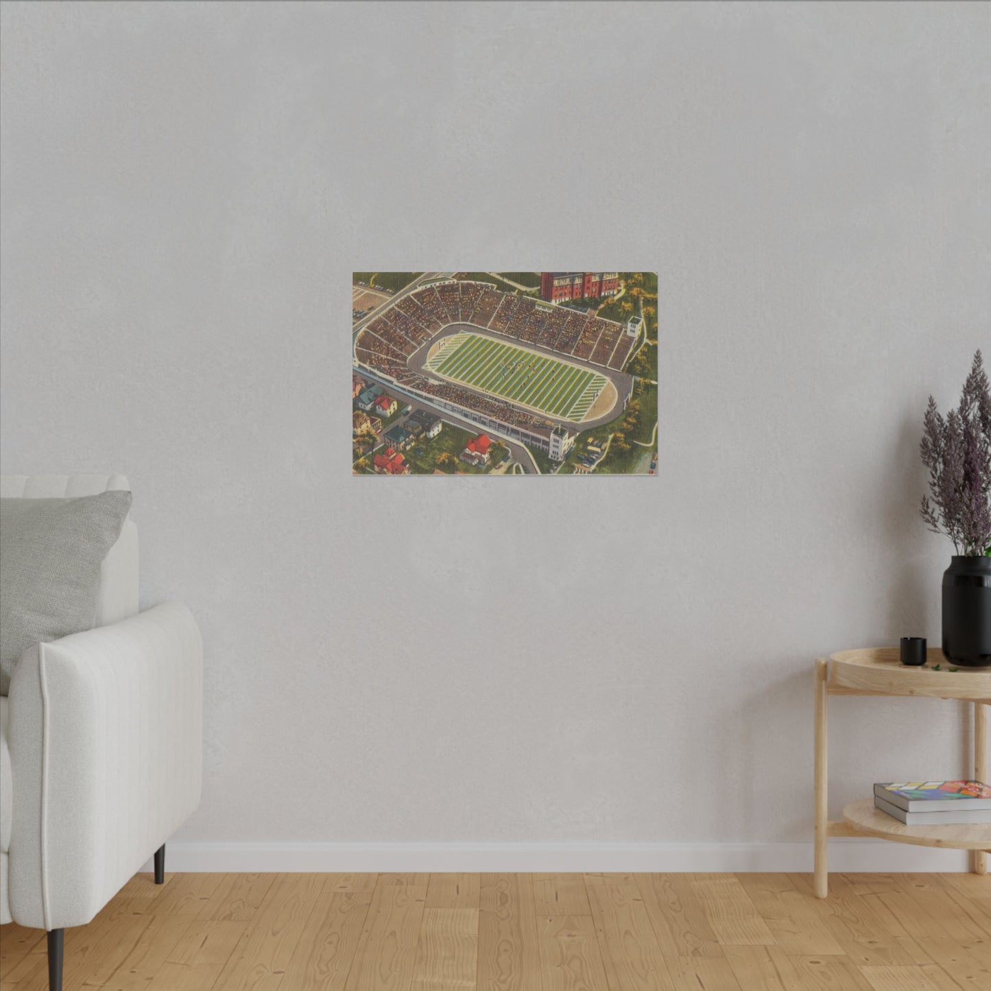 Aerial Canvas Art - West Virginia Mountaineer Football Stadium Print