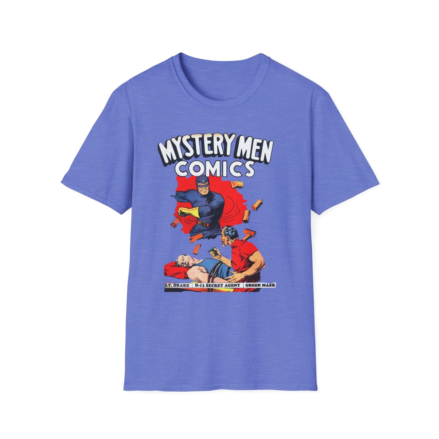 Retro Comics T-Shirt - Nostalgic Mystery Men Tee in Soft 100% Cotton, Perfect for Pop Culture Fans