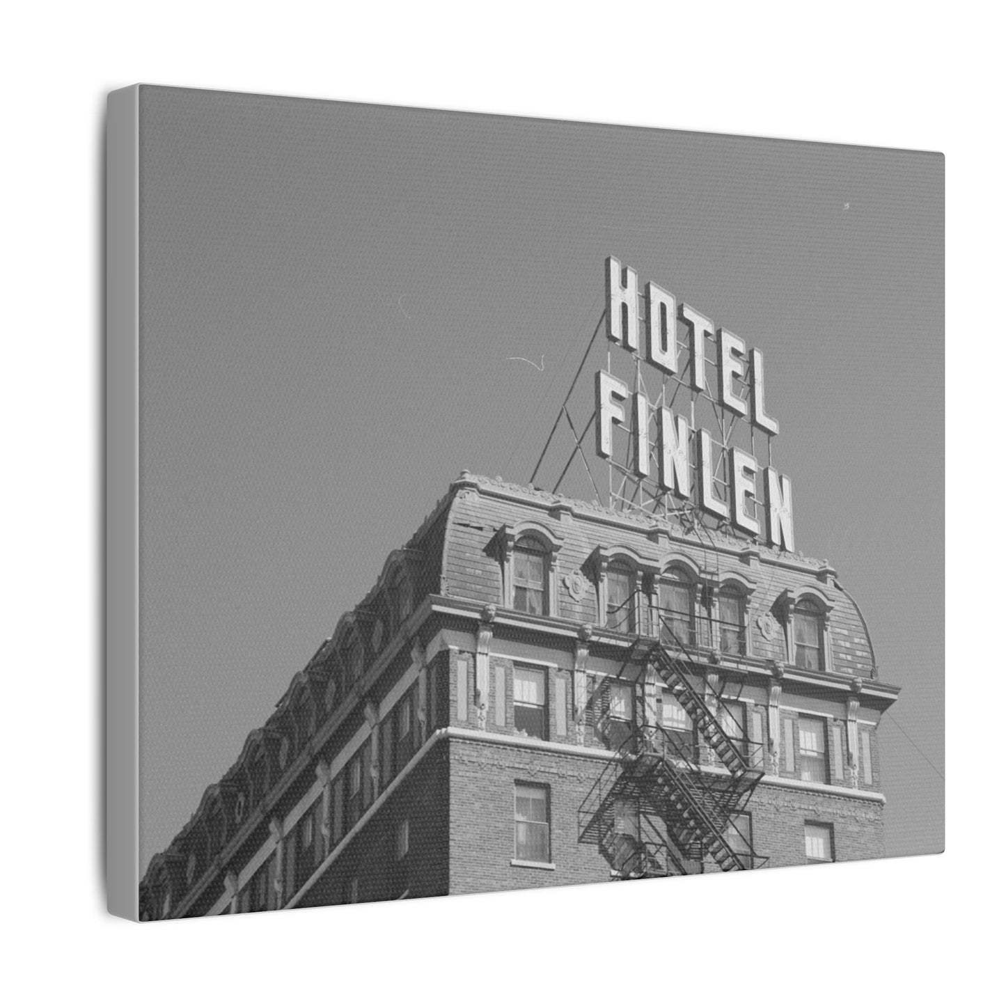 Vintage Hotel Finlen Butte Montana Canvas Print