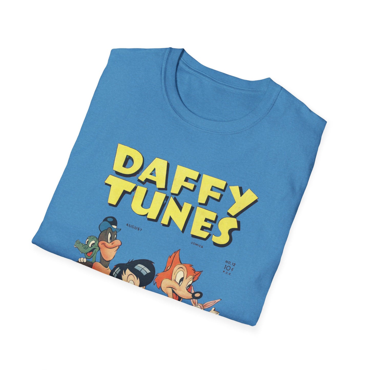 Retro Cartoon T-Shirt: Vintage Daffy Tunes Tee in 100% Cotton for Classic Cartoon Fans