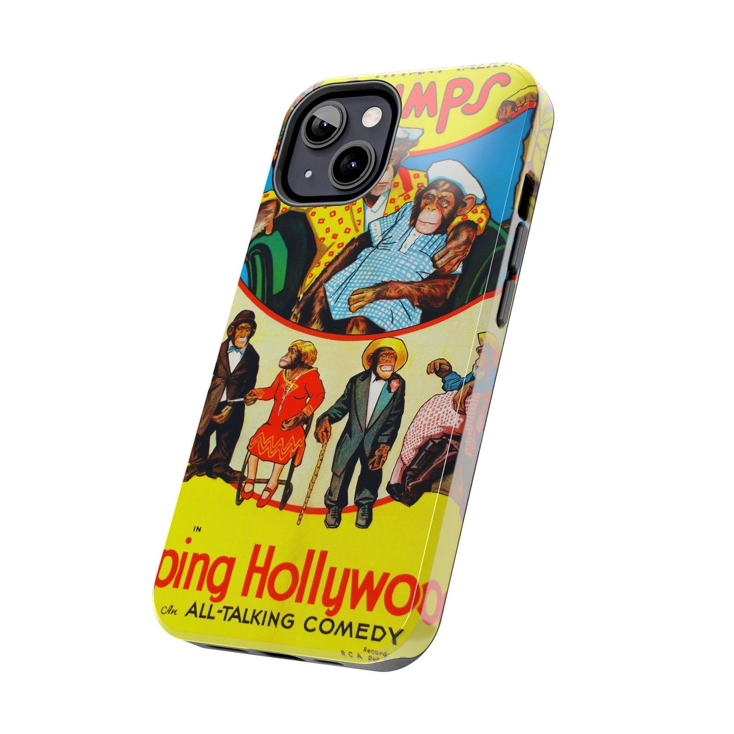 Humorous Chimpanzee-Themed Durable Phone Cases - Old School Male 