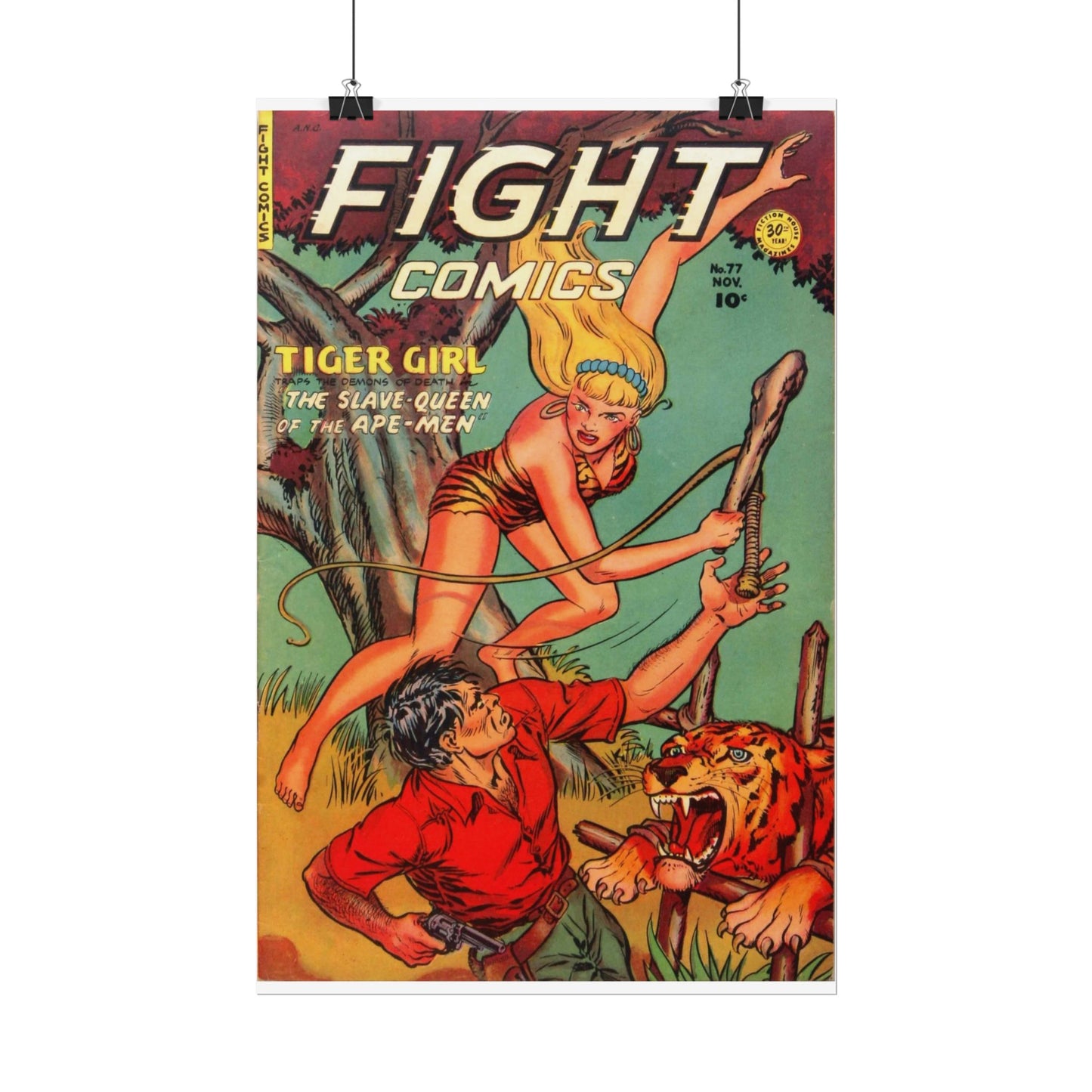 Vintage Fight Comics Rolled Poster