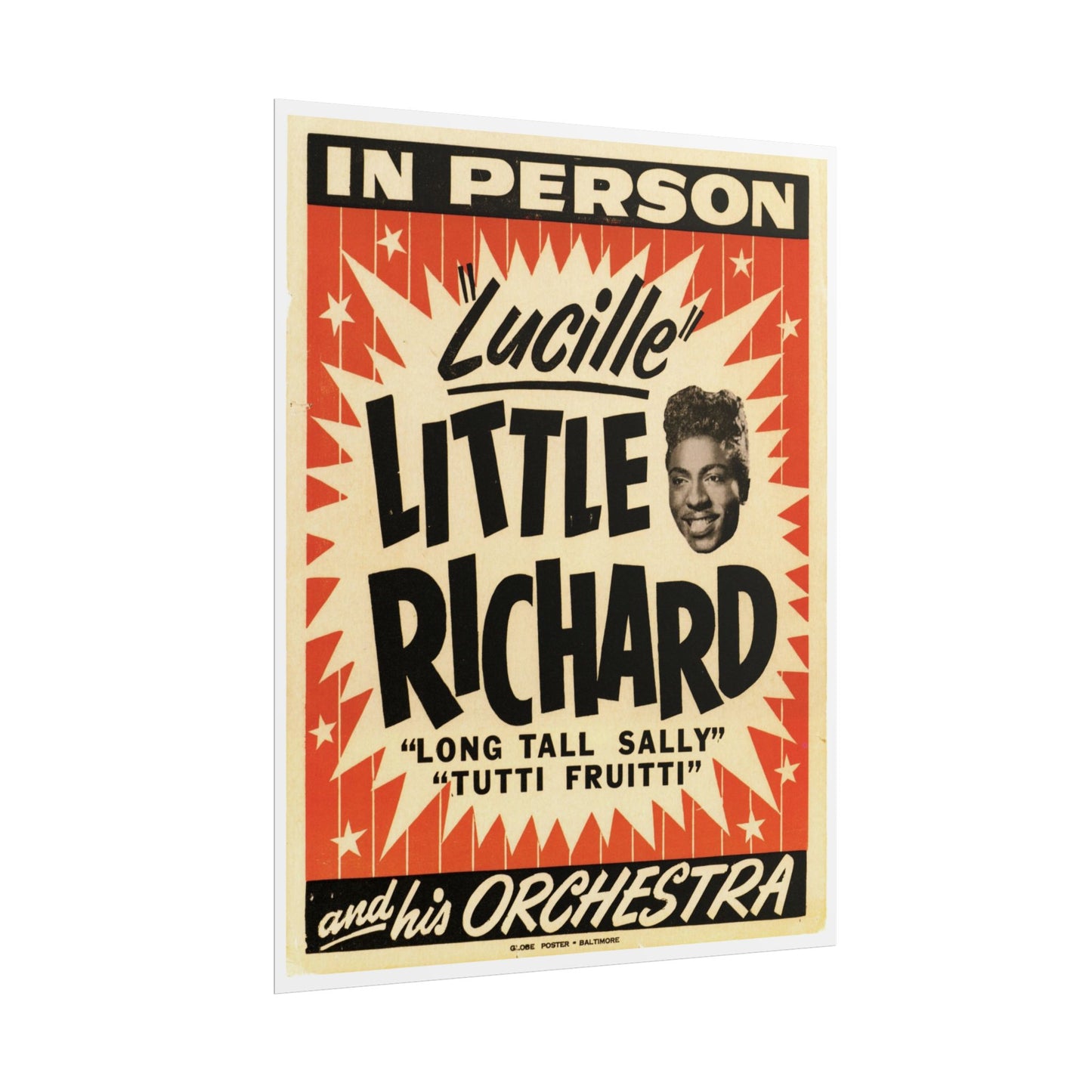 Retro Little Richard Concert Poster Poster Print