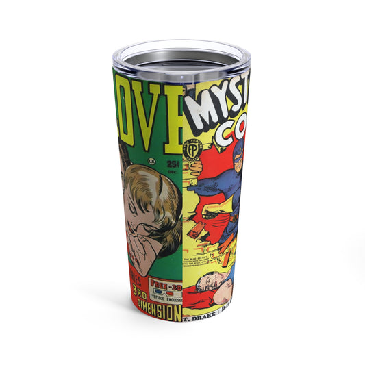 Vintage 1950s Comic Book Inspired 20oz Insulated Tumbler - Old School Male 