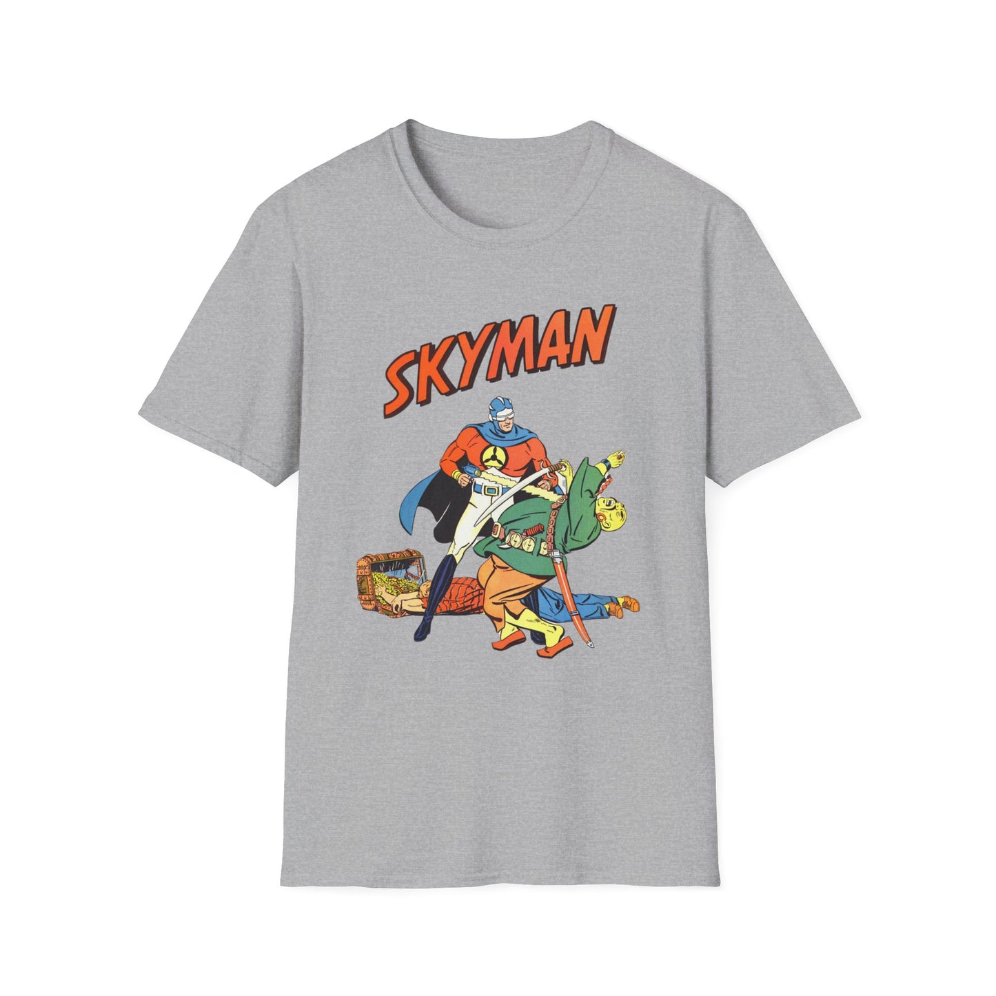 Vintage Comic T-Shirt: 100% Cotton Skyman Graphic Tee for Nostalgic Comic Fans