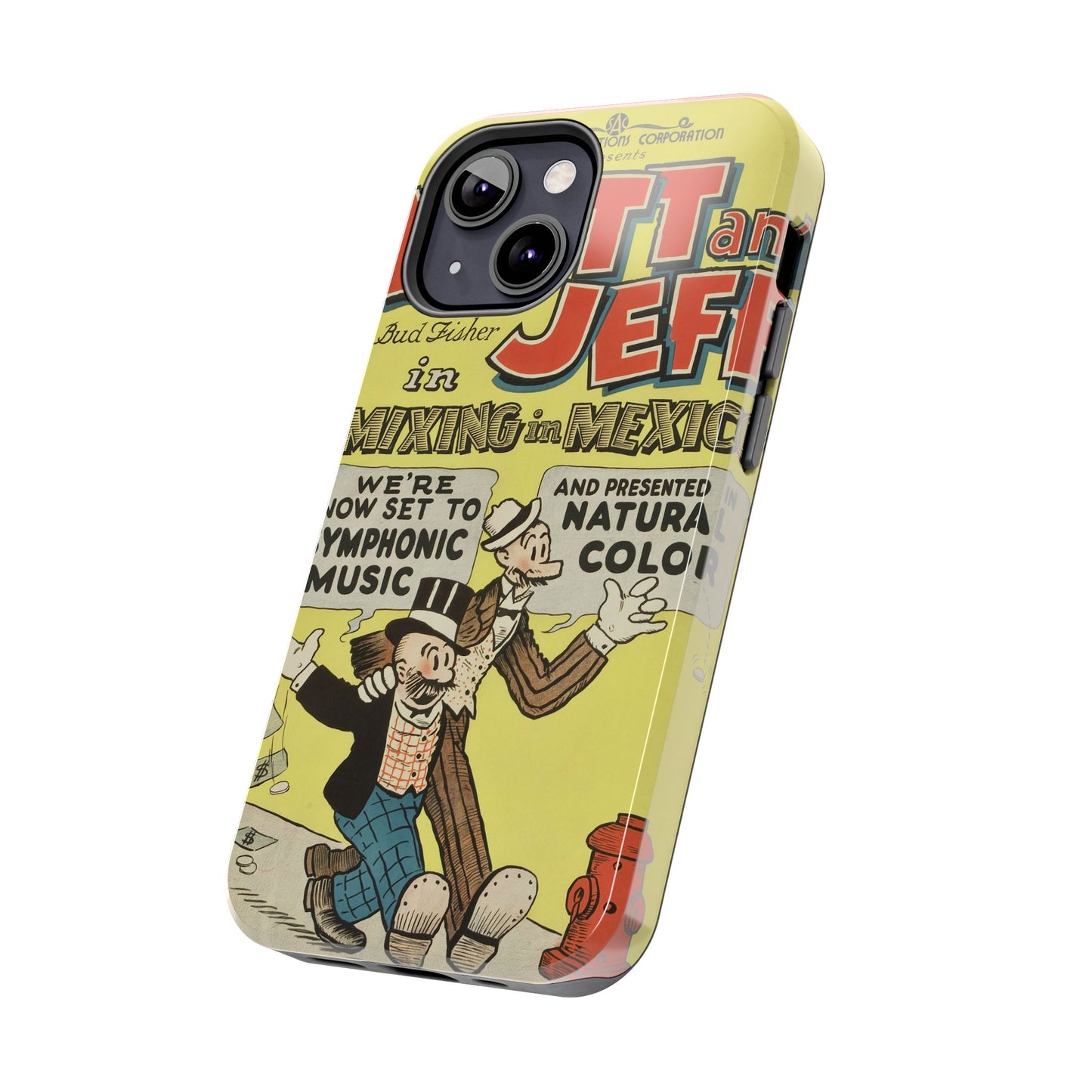 Durable Mutt and Jeff Phone Protection Cases - Old School Male 