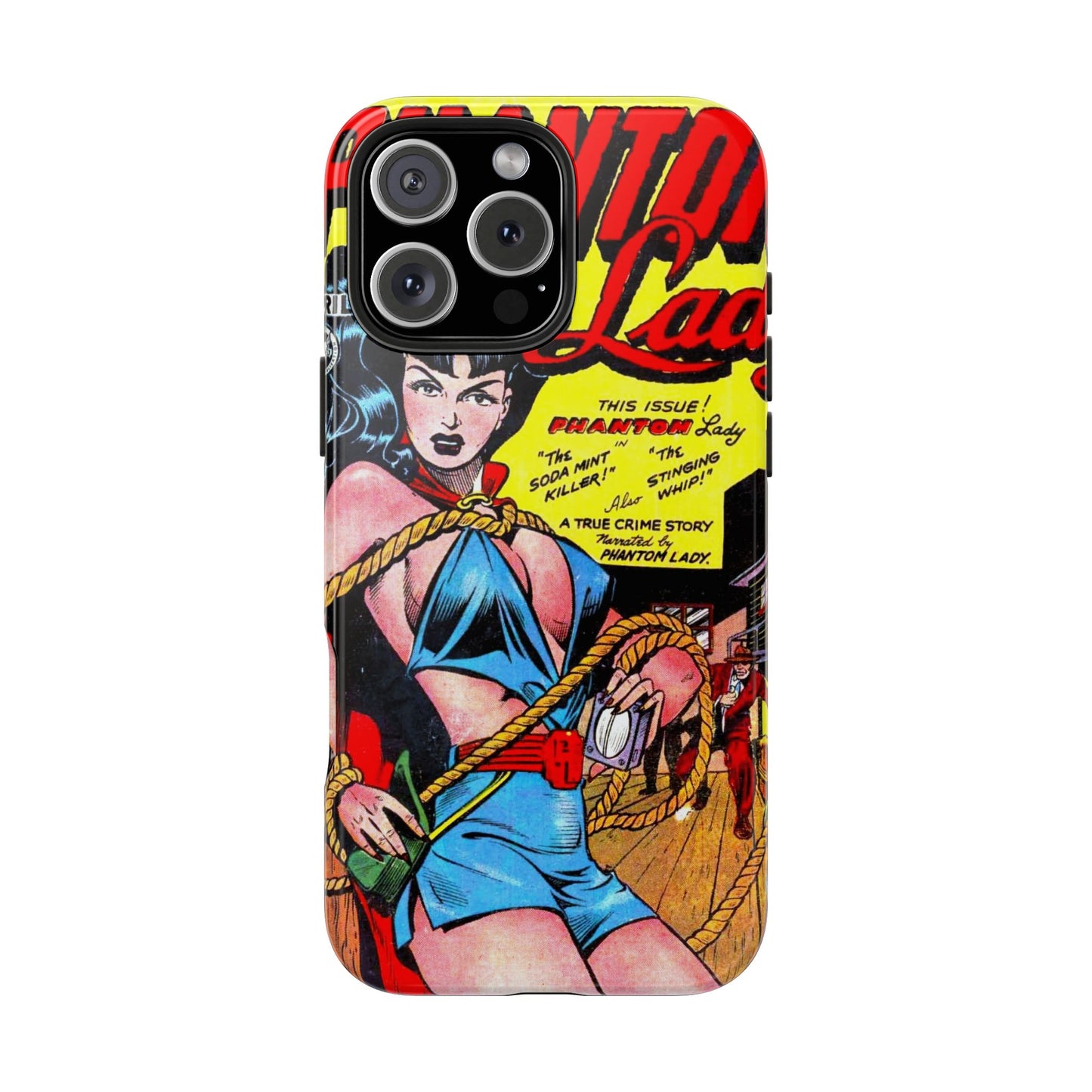 Vintage Phantom Lady Comic Book Phone Cover - Old School Male 