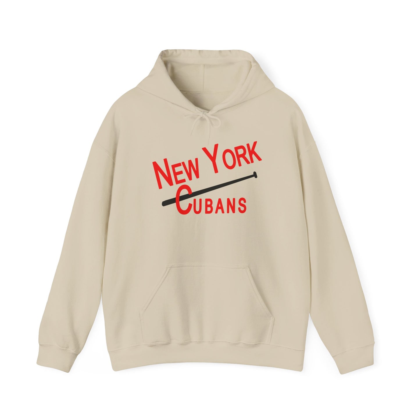 Cozy New York Cubans Hoodie - Vintage Negro League Style with Adjustable Hood and Pouch