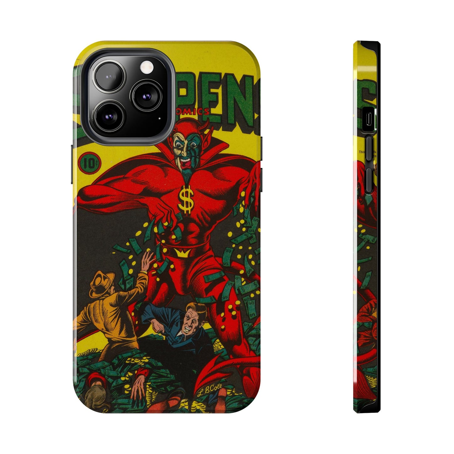 Retro Suspense Comics Phone Case for Tough Protection - Old School Male 