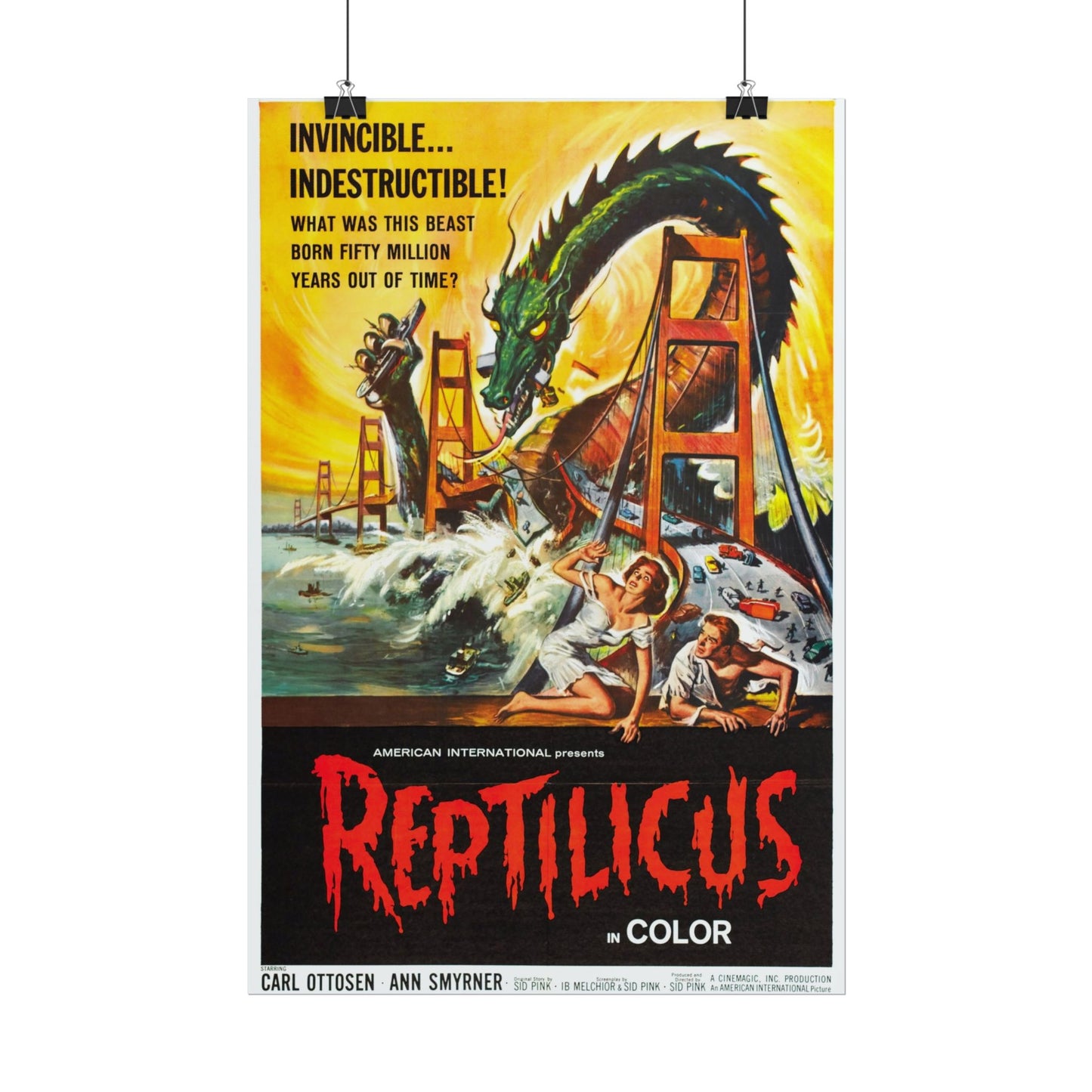 Poster Print - Classic Monster film Reptilicus Movie