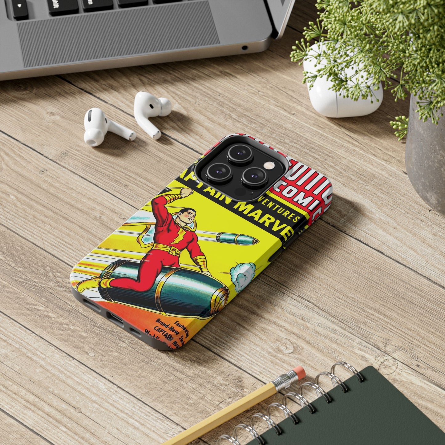 Vintage Captain Marvel Comic Tough Phone Cases - Old School Male 