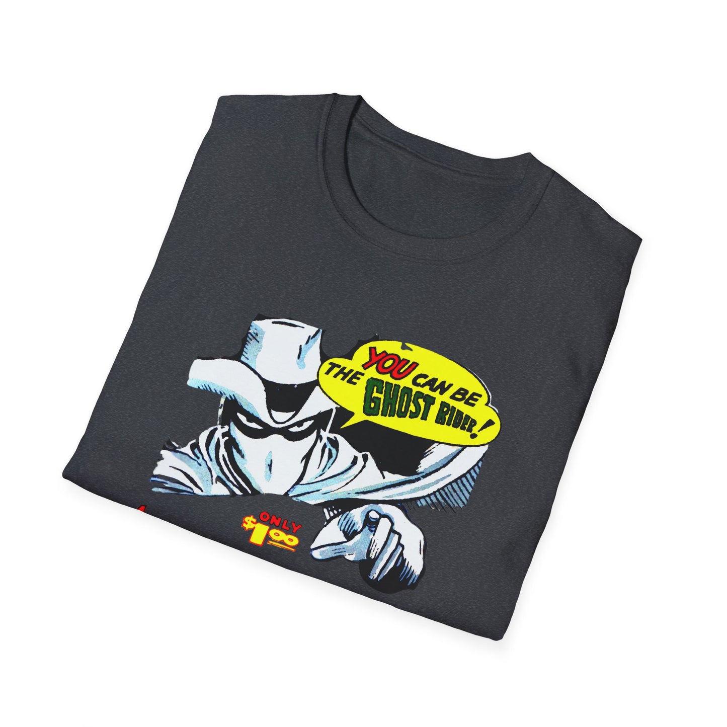 Vintage Comic T-Shirt: Retro Ghost Rider Tee in Soft 100% Cotton for Halloween & Comic Fans