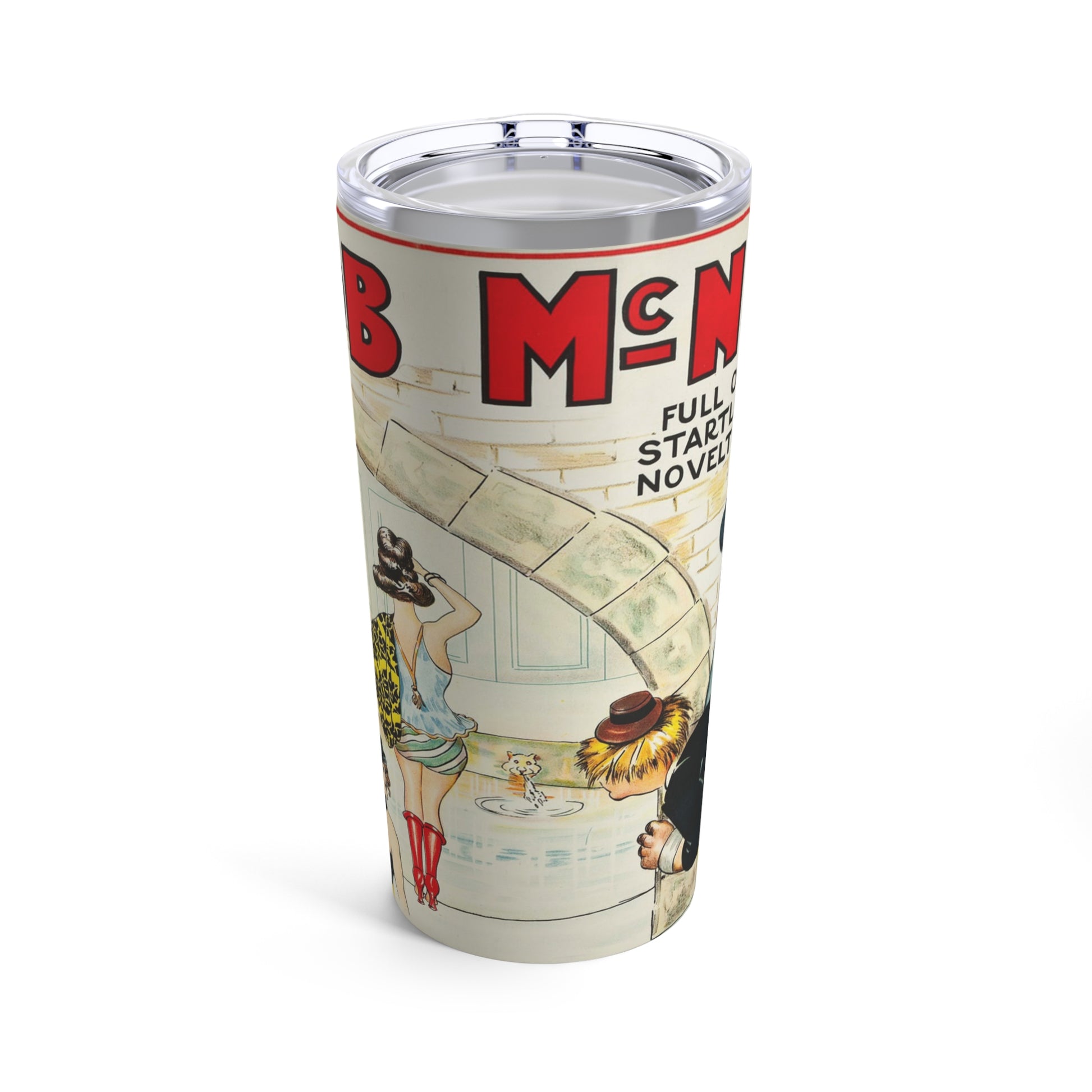 Funny Retro Boob McNutt Insulated Tumbler - 20oz - Old School Male 