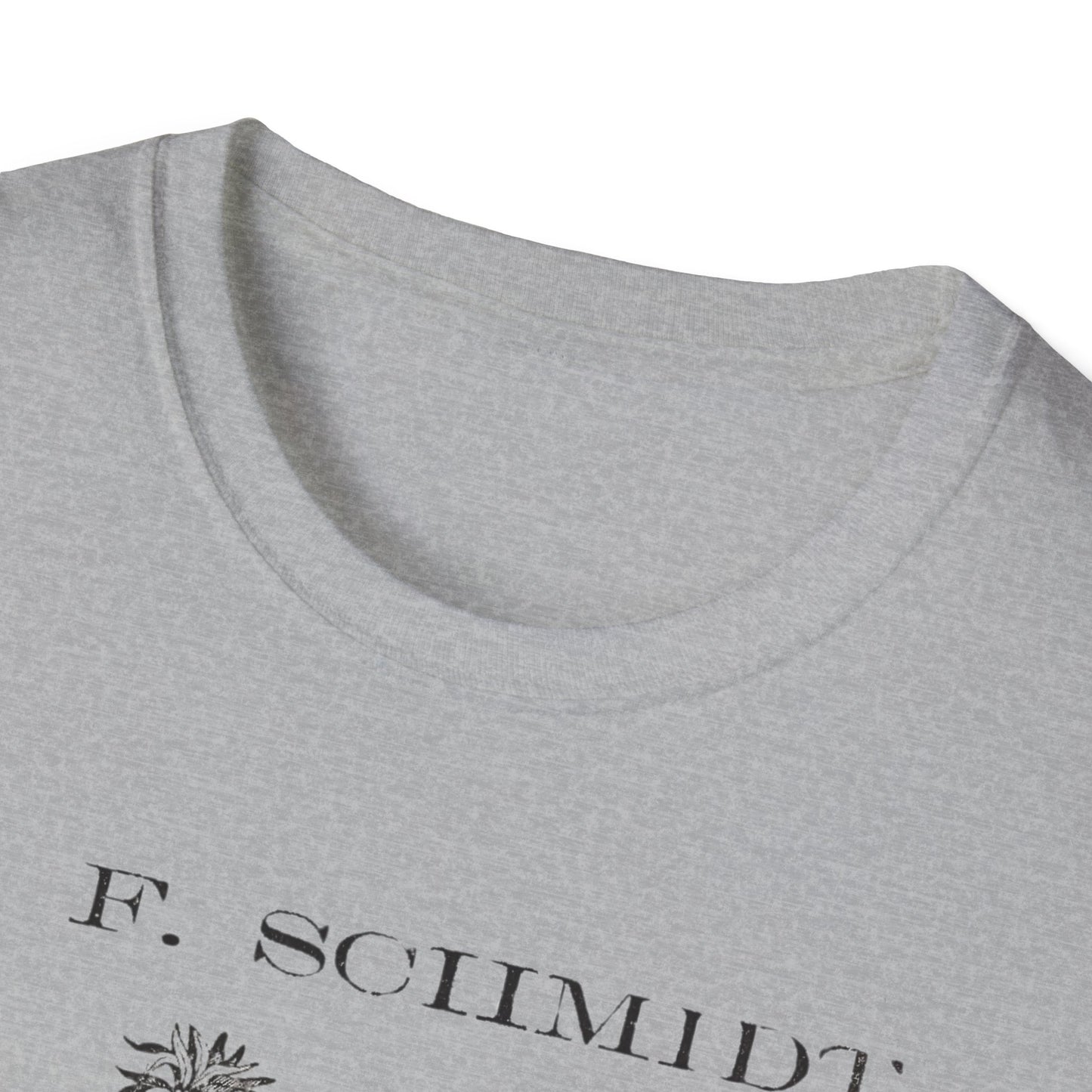 A striking green t-shirt showcasing the iconic C.F. Schmidt Lager Beer logo, sure to resonate with every beer enthusiast.