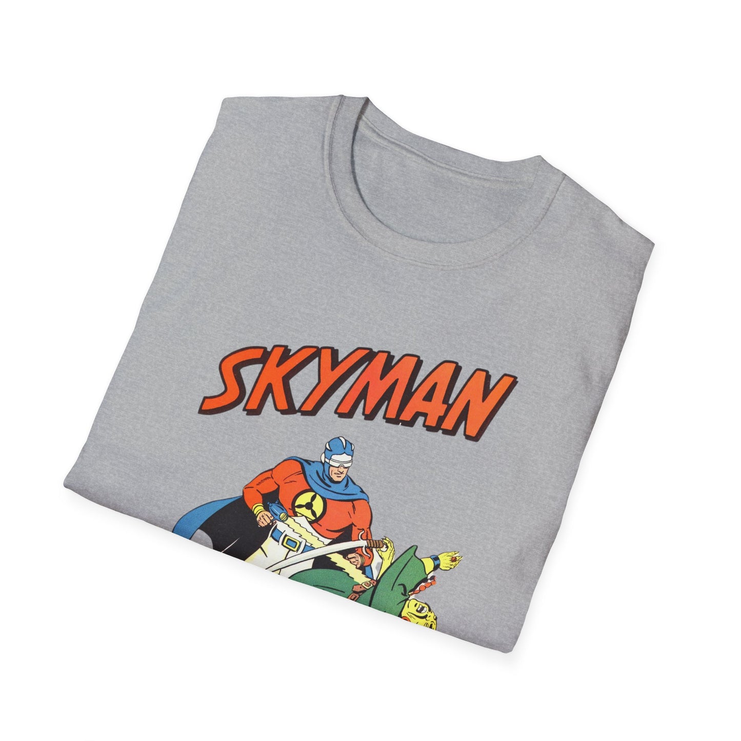 Vintage Comic T-Shirt: 100% Cotton Skyman Graphic Tee for Nostalgic Comic Fans