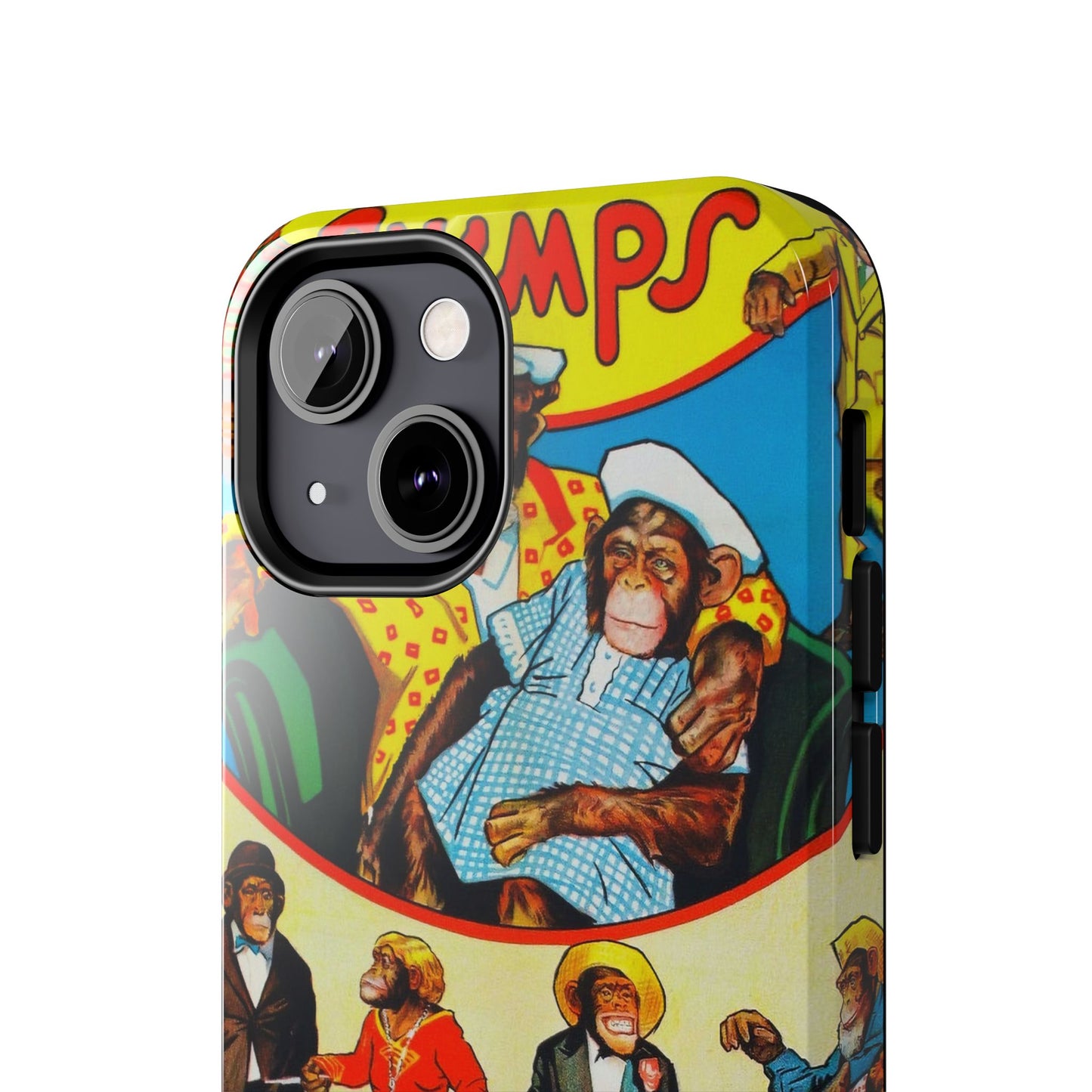 Humorous Chimpanzee-Themed Durable Phone Cases - Old School Male 