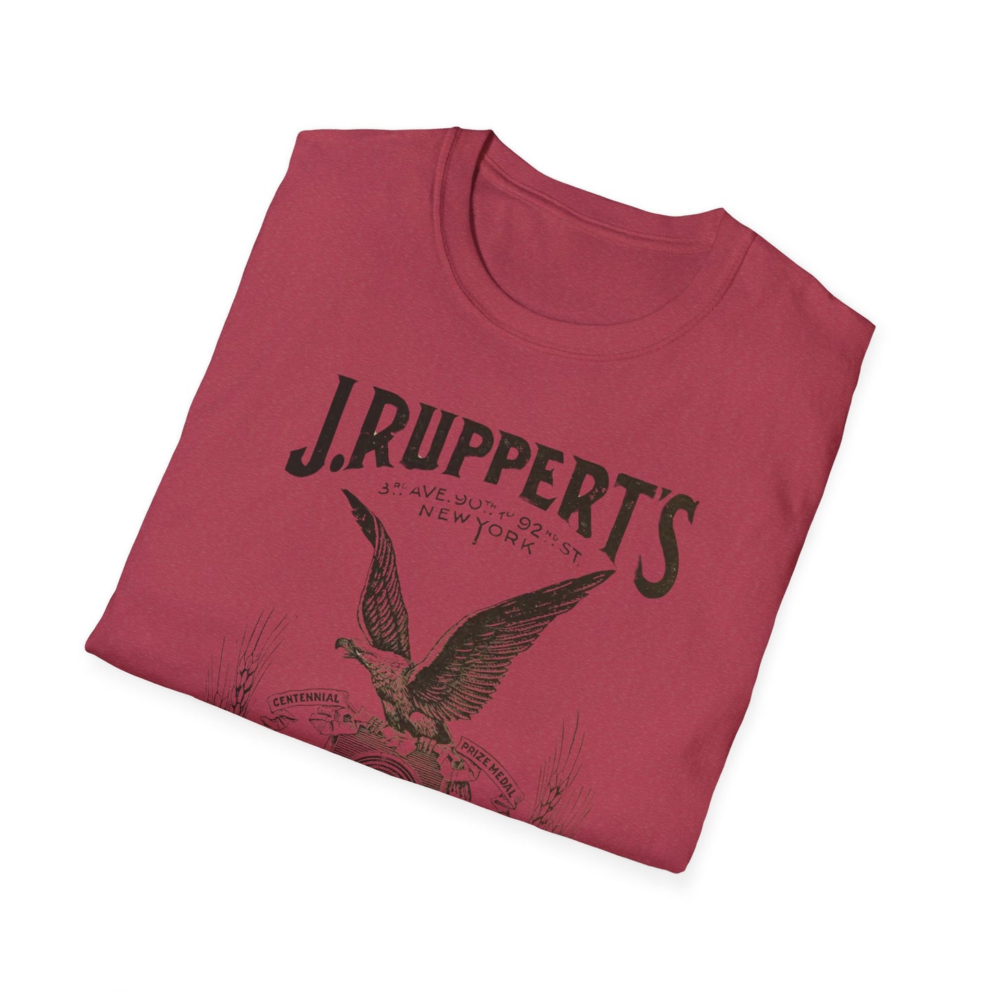 Retro Vintage J Rupperts Brewery T-Shirt - 100% Cotton Classic Fit for Beer Lovers