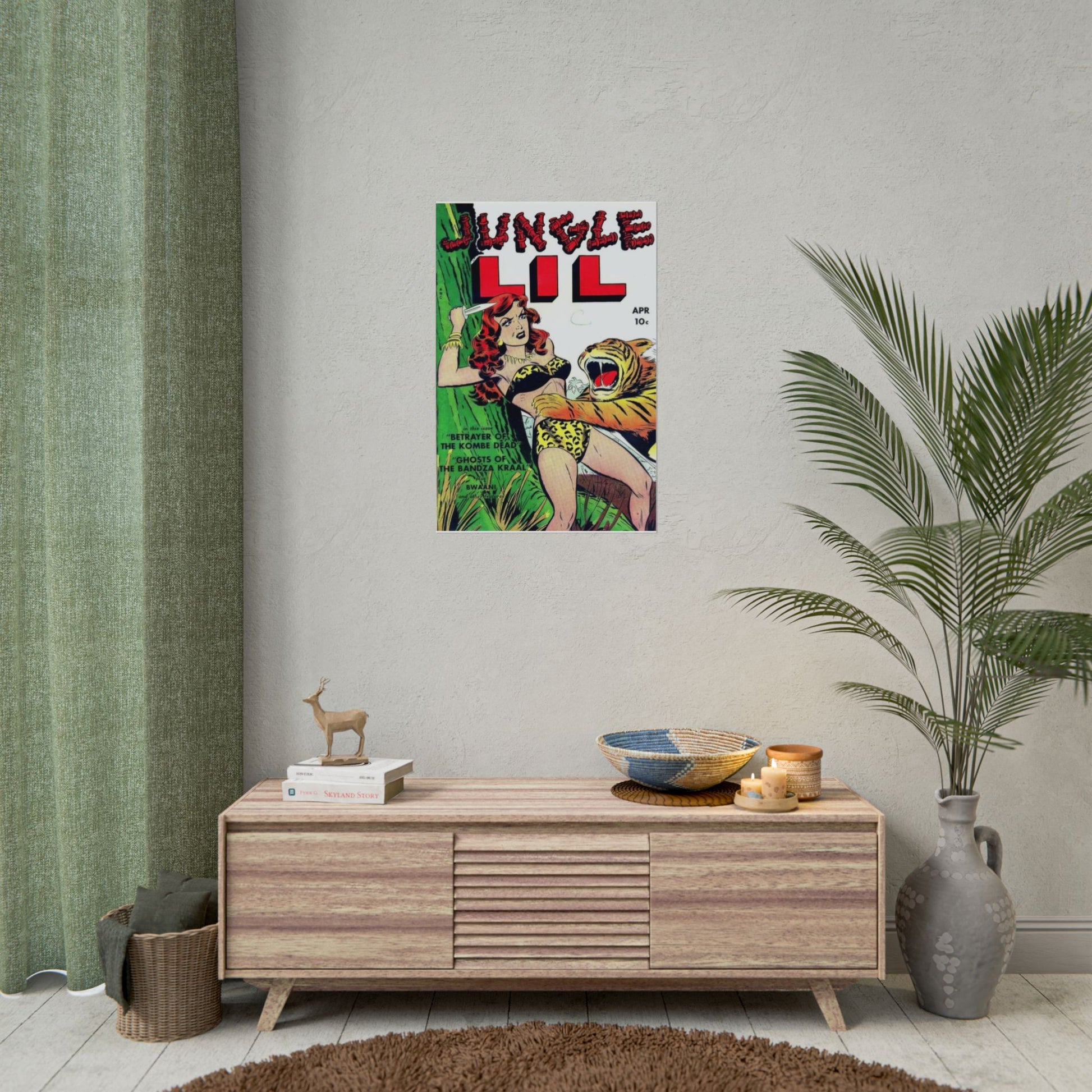 Retro Comic Jungle Lil Rolled Poster - Old School Male 